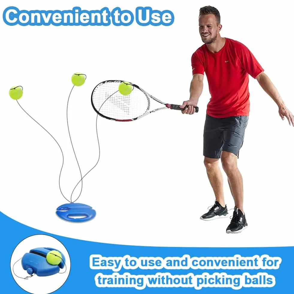APOMOONS Pelota de tenis con cuerda para entrenamiento, 2 pelotas de rebote