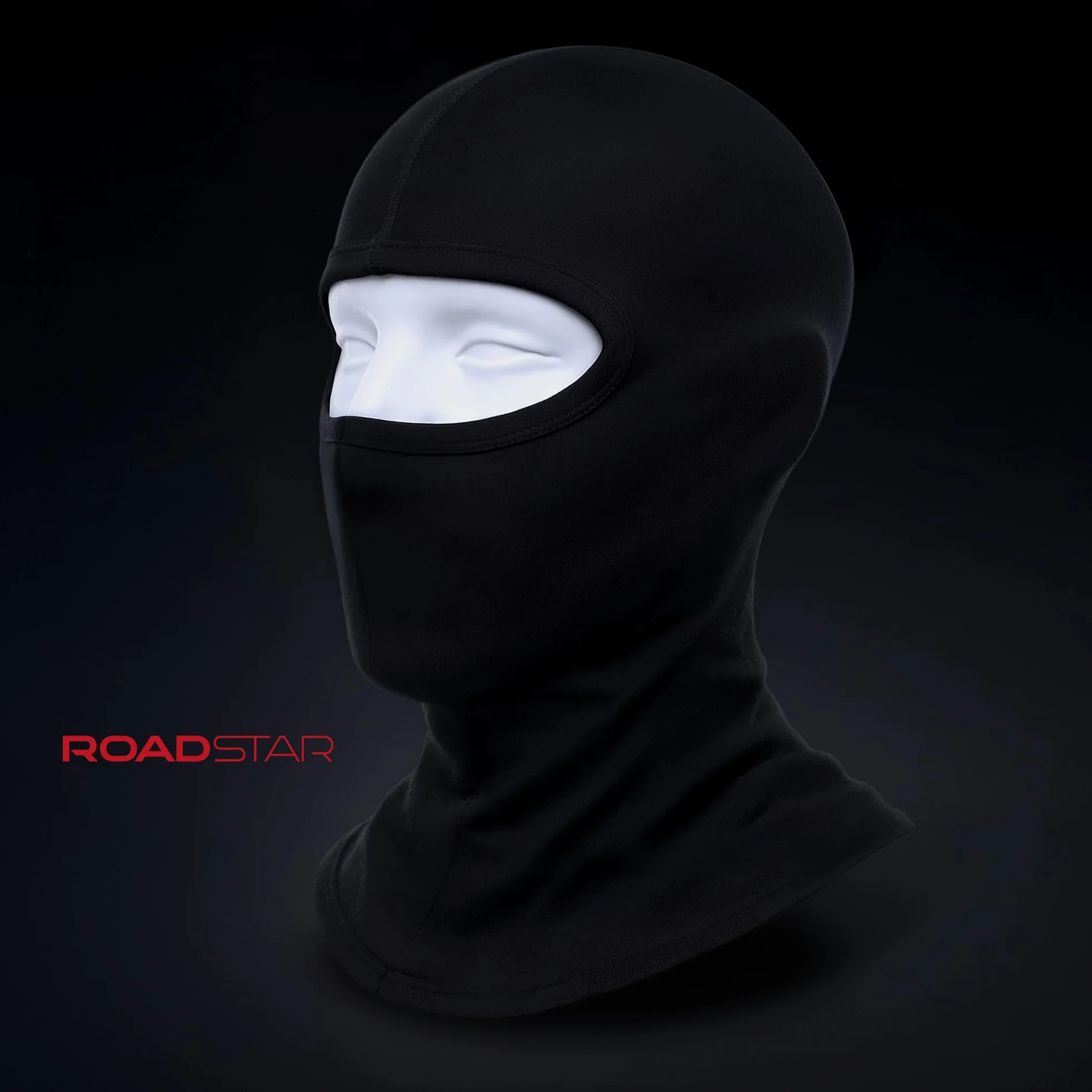 ROAD-STAR Pasamontañas 100% algodón Talla única Negro