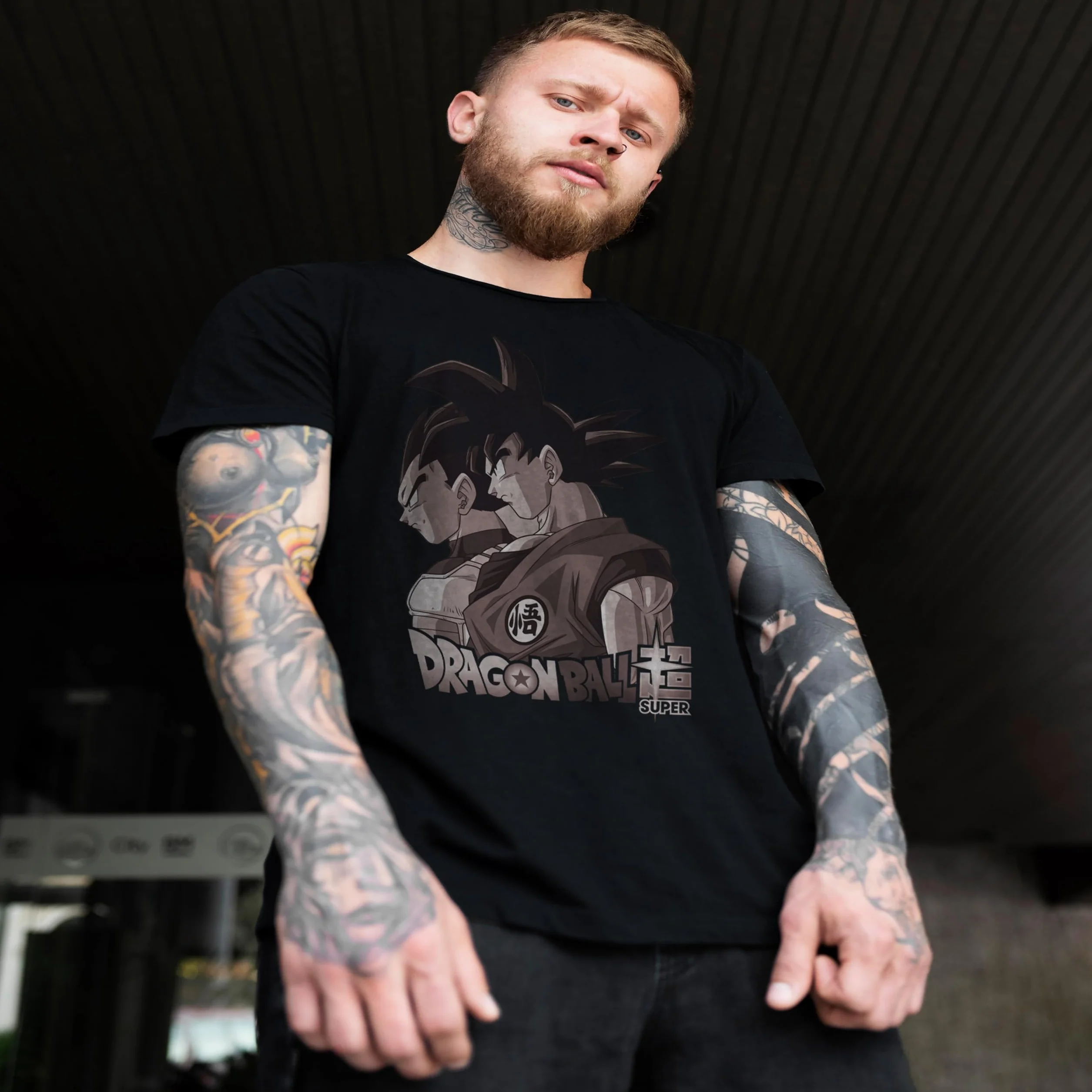 Dragon Ball Super Goku & Vegeta Black Short Sleeve T-Shirt Unisex Adulto Pack de 1