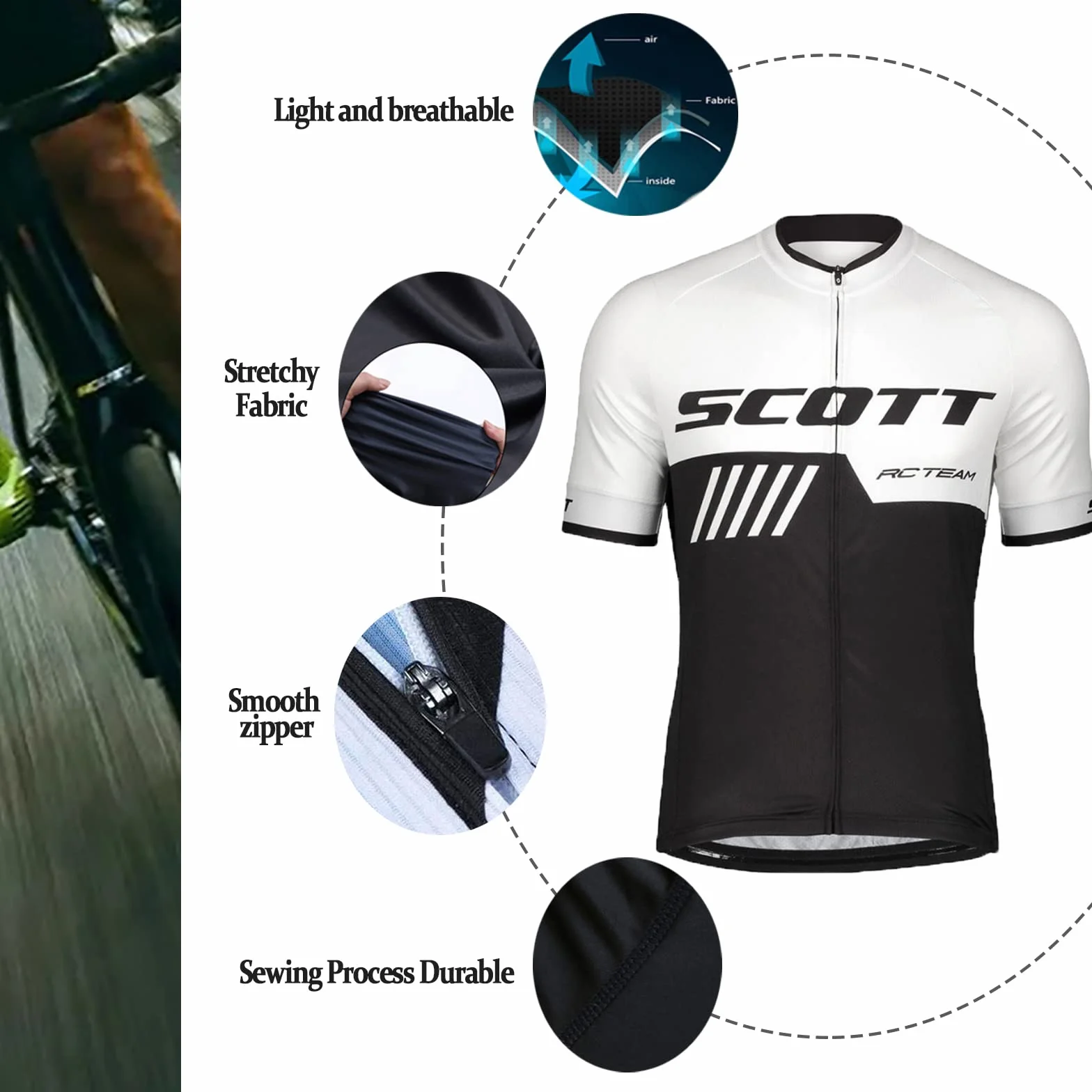 Conjunto de ropa de ciclismo para hombre maillot manga corta culotte transpirable
