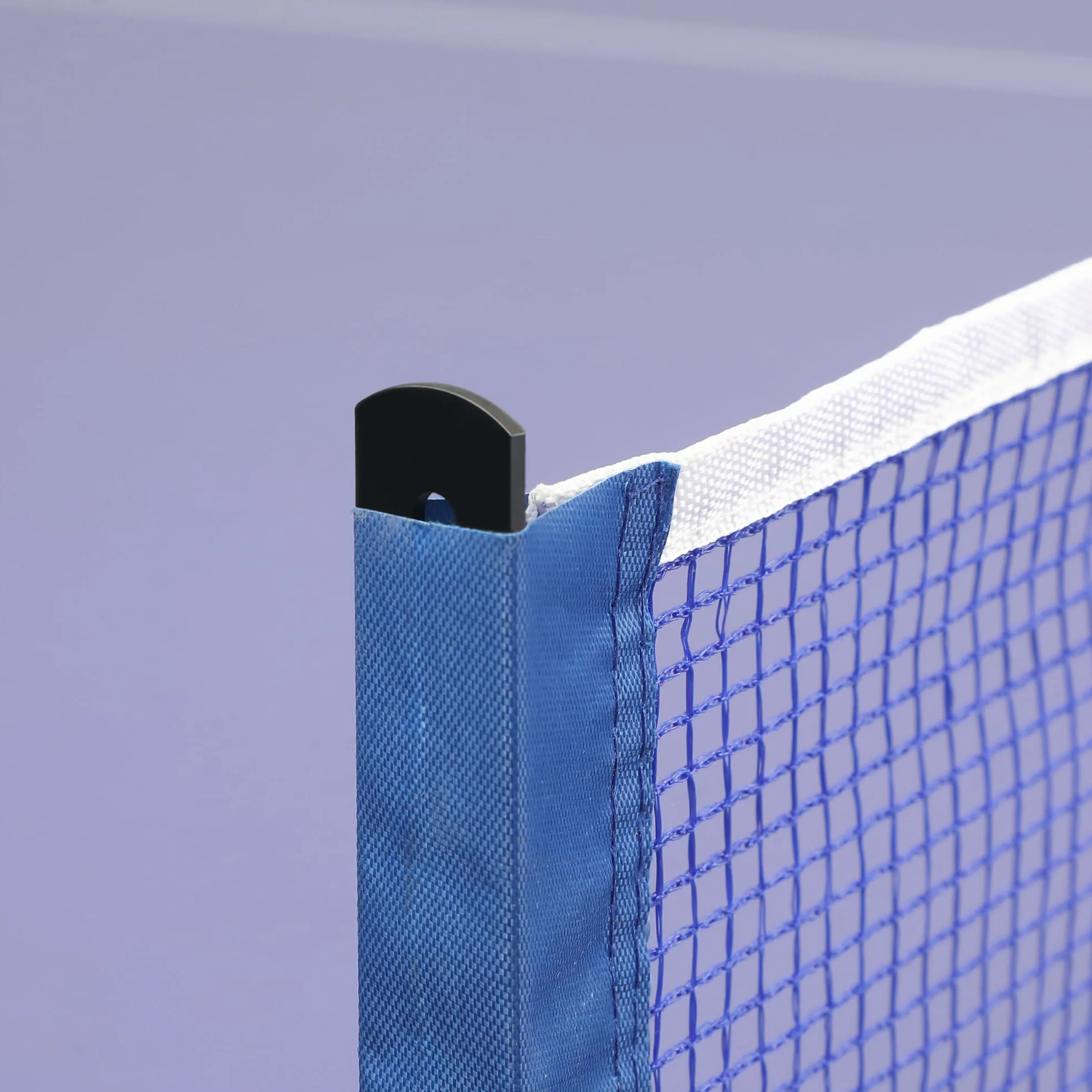 HOMCOM Mesa de Ping Pong Plegable con Red 152,5x274x76 cm Acero MDF Azul