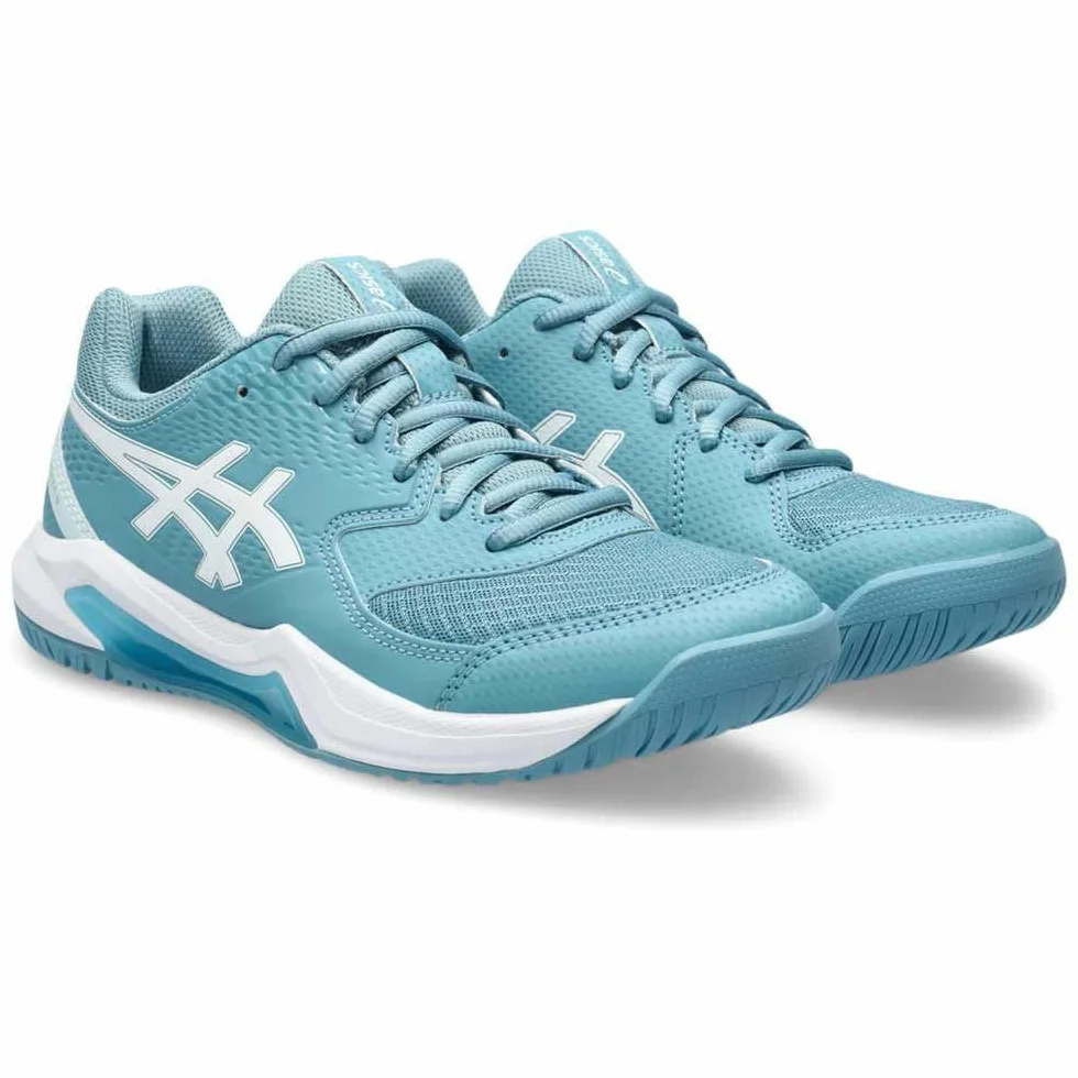 ASICS Dedicate 8 Mujer Zapatos de Tenis Blanco Plata