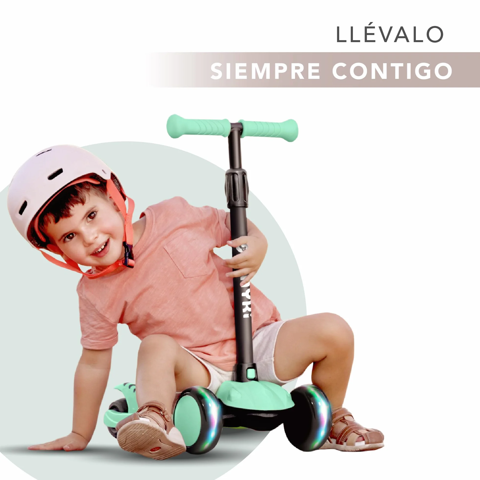 TINYKI Patinete Niño 2 Años a 6 - Altura Ajustable con Ruedas Luces LED - Scooter Niño 3 Ruedas - Patineta Infantil para Niños y Niñas Jugar