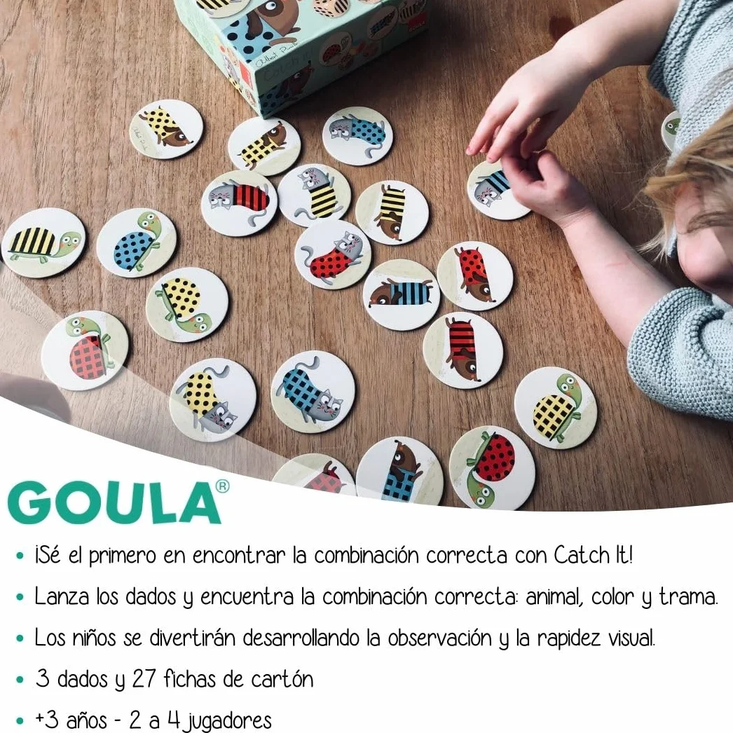 Goula - Catch It! Juego de mesa preescolar de agilidad visual para niños a partir de 3 años