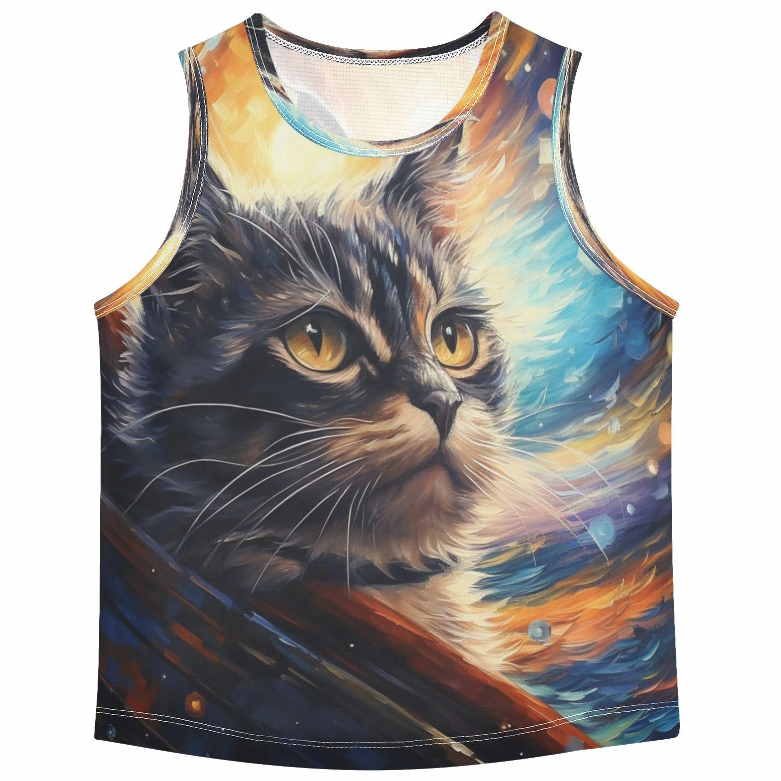 Acuarela Arte Fresco Gato Camisetas Sin Mangas Tipo Tank Top Niños Jóvenes