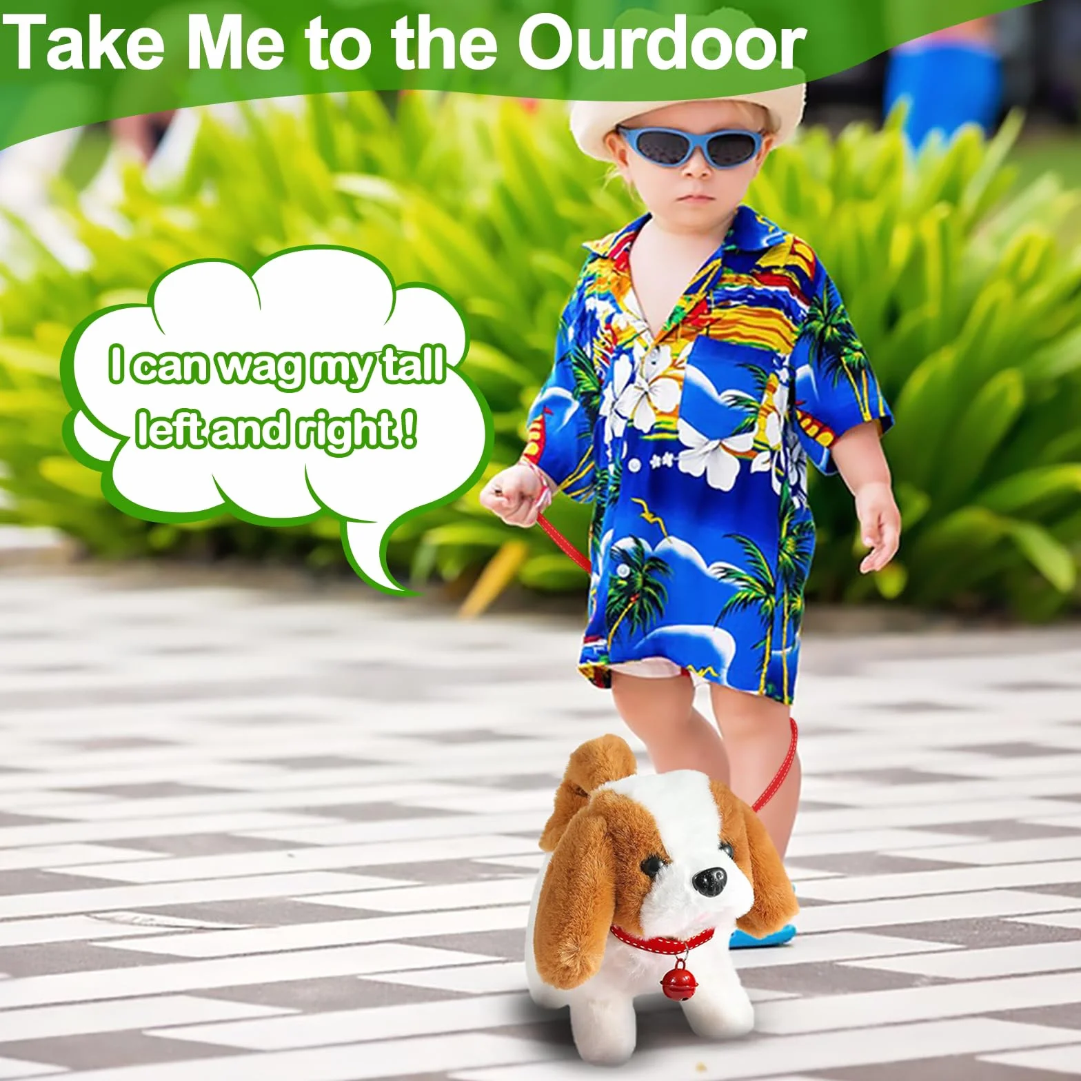 Perros de juguete para perros de 1 a 3 años, juguetes para niños de 1, 2, 3 años, juguete interactivo electrónico, regalo de 2, 3, 4 años, juguete de peluche para niños y niñas, regalo de cumpleaños