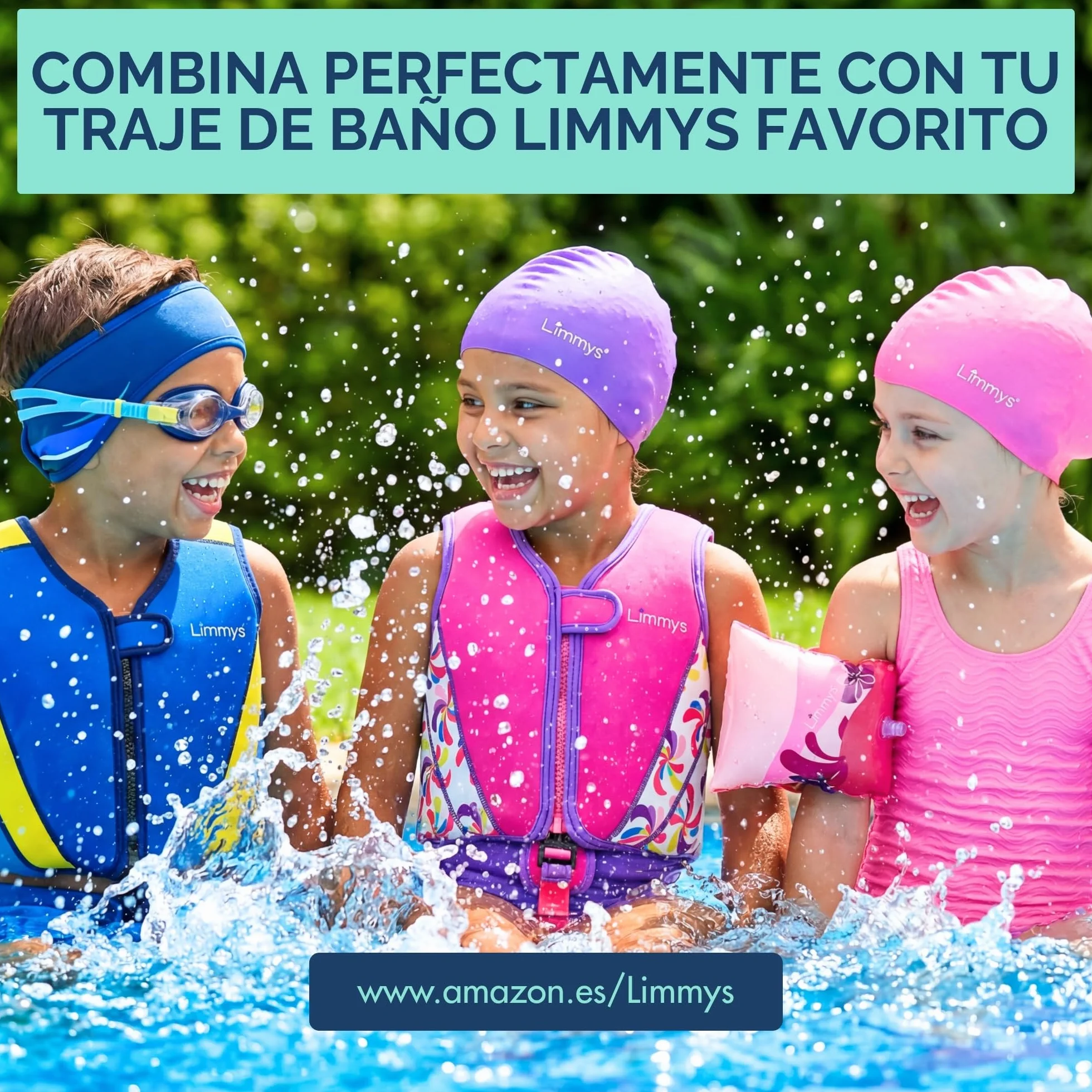 Chaleco de Natación Limmys para Niños – Sistema de Flotación Ajustable de 8 Paneles, Certificado CE, Neopreno Suave