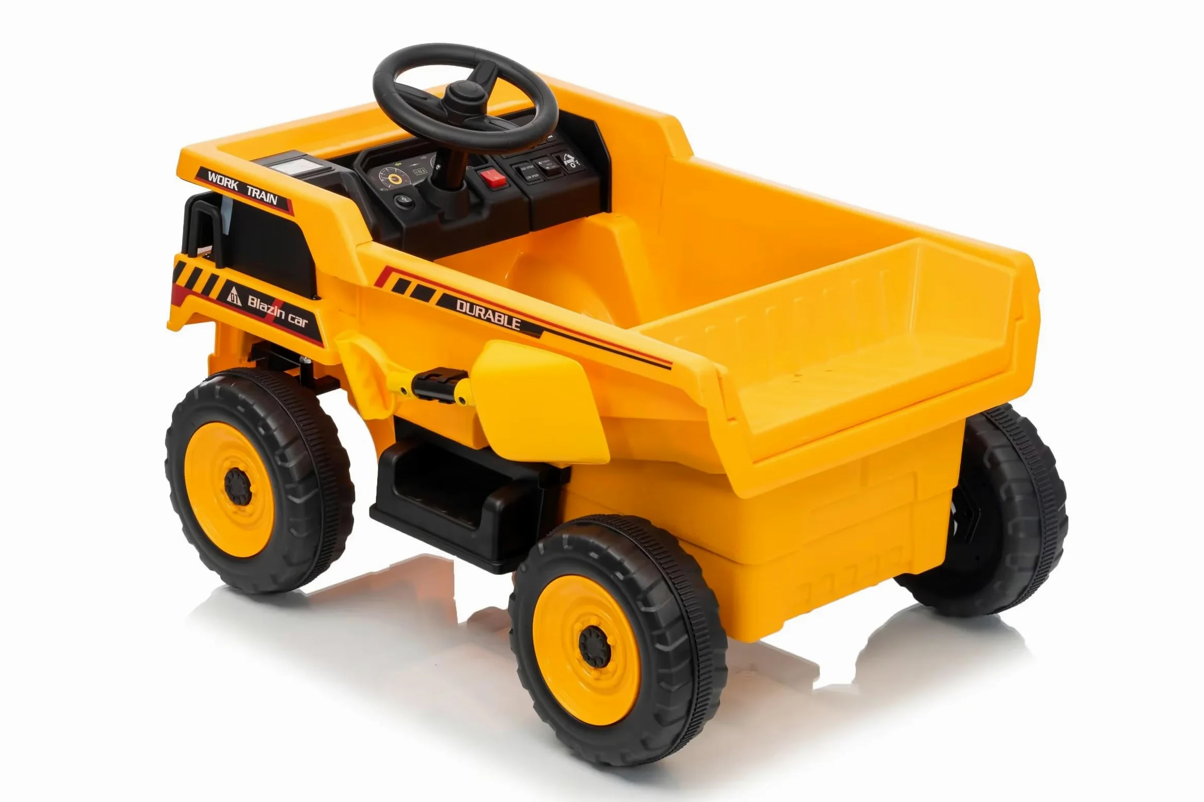 Camión Volquete Eléctrico Infantil 12V ATAA Sand con Mando Remoto | Amarillo – Música, Bluetooth y luces LED