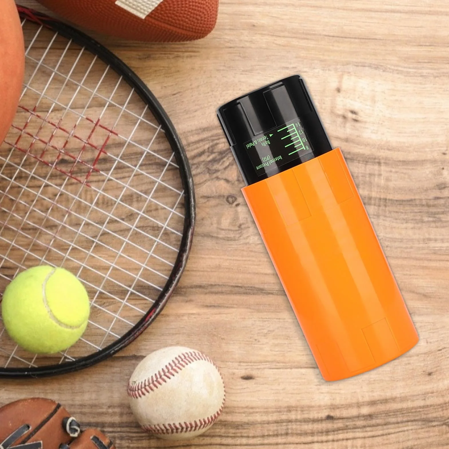 Presurizador de pelotas de tenis para 4 pelotas, bomba integrada, HV alta visibilidad
