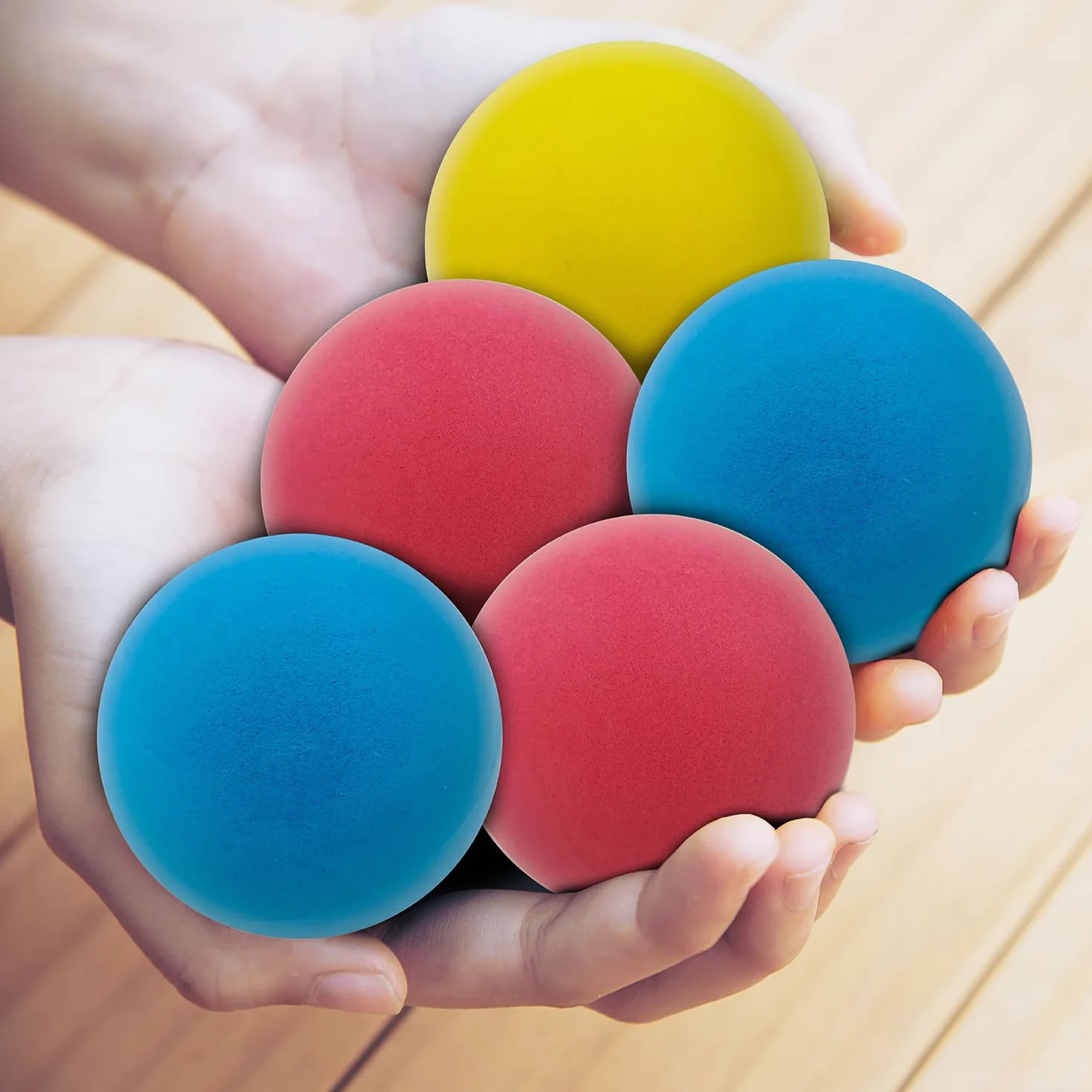 Mondo Toys - Bolsa Tres Pelotas espuma, 70mm, colores surtidos