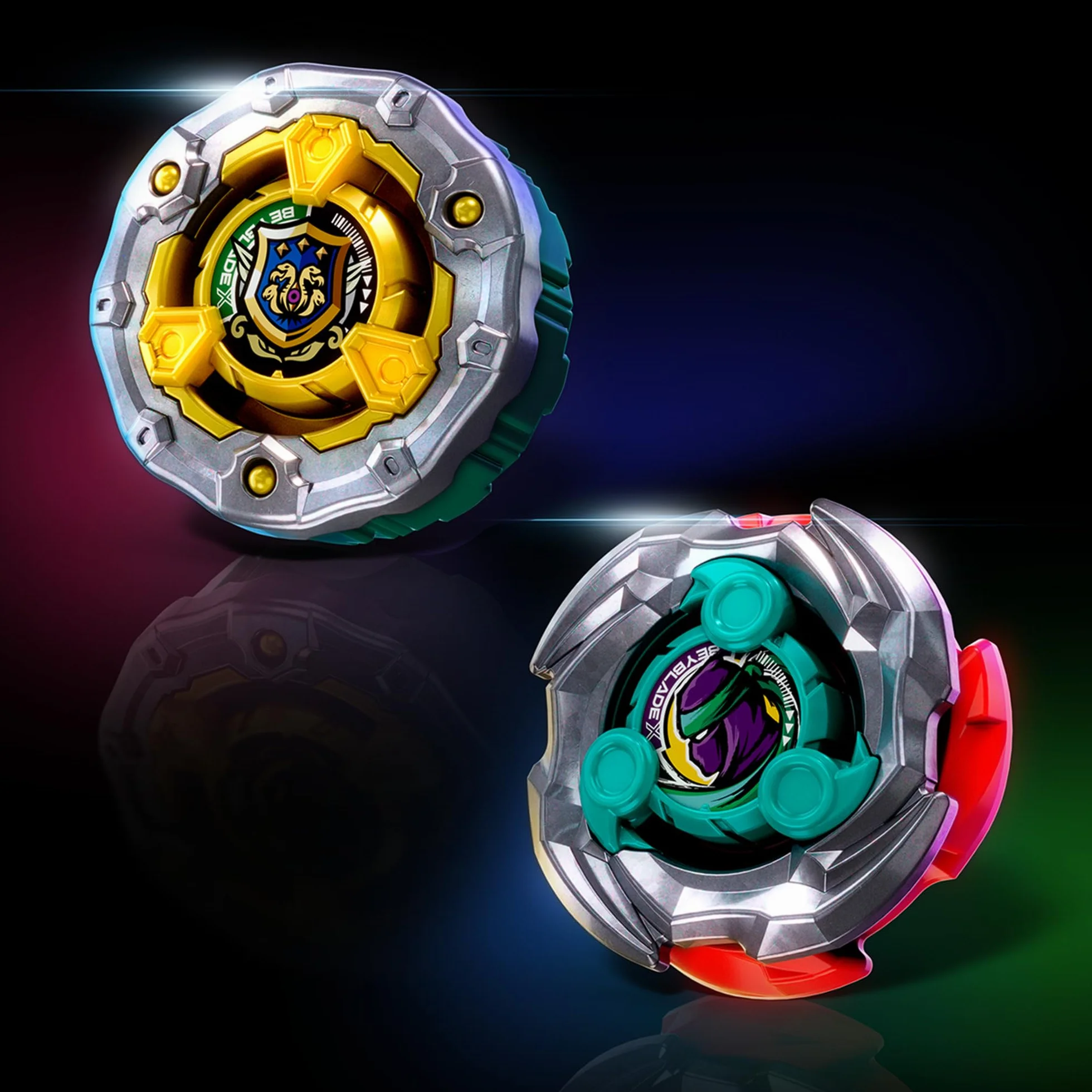 Beyblade X, Set de Batalla Sneak Attack con Arena Beystadium, 2 Tops Takara Tomy de rotación Derecha, 2 lanzadores, A Partir de 8 años
