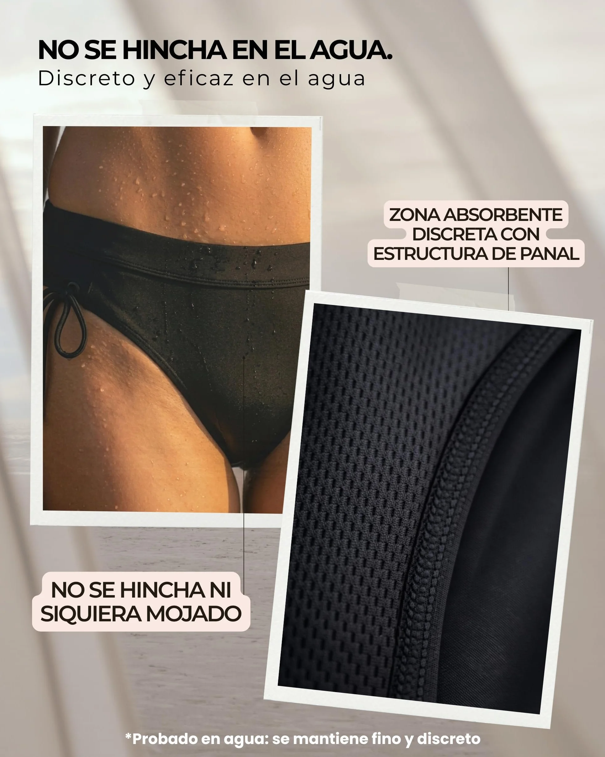 Bañador Menstrual Niñas Mujer Tecnología AquaSecure Flujo Ligero Medio Adolescentes 10-16 Años Piscina Playa OEKO-TEX