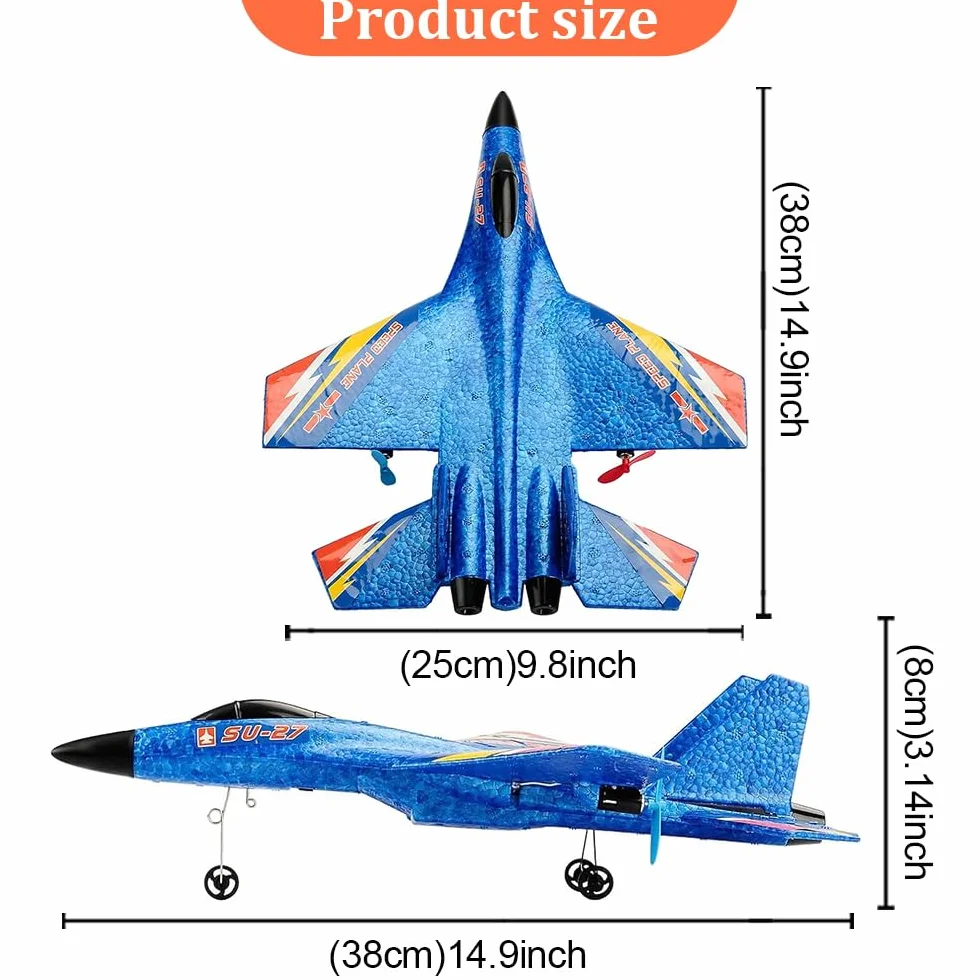 Avión RC SU37 2.4GHz - Modelo de Control Remoto para Niños y Novatos