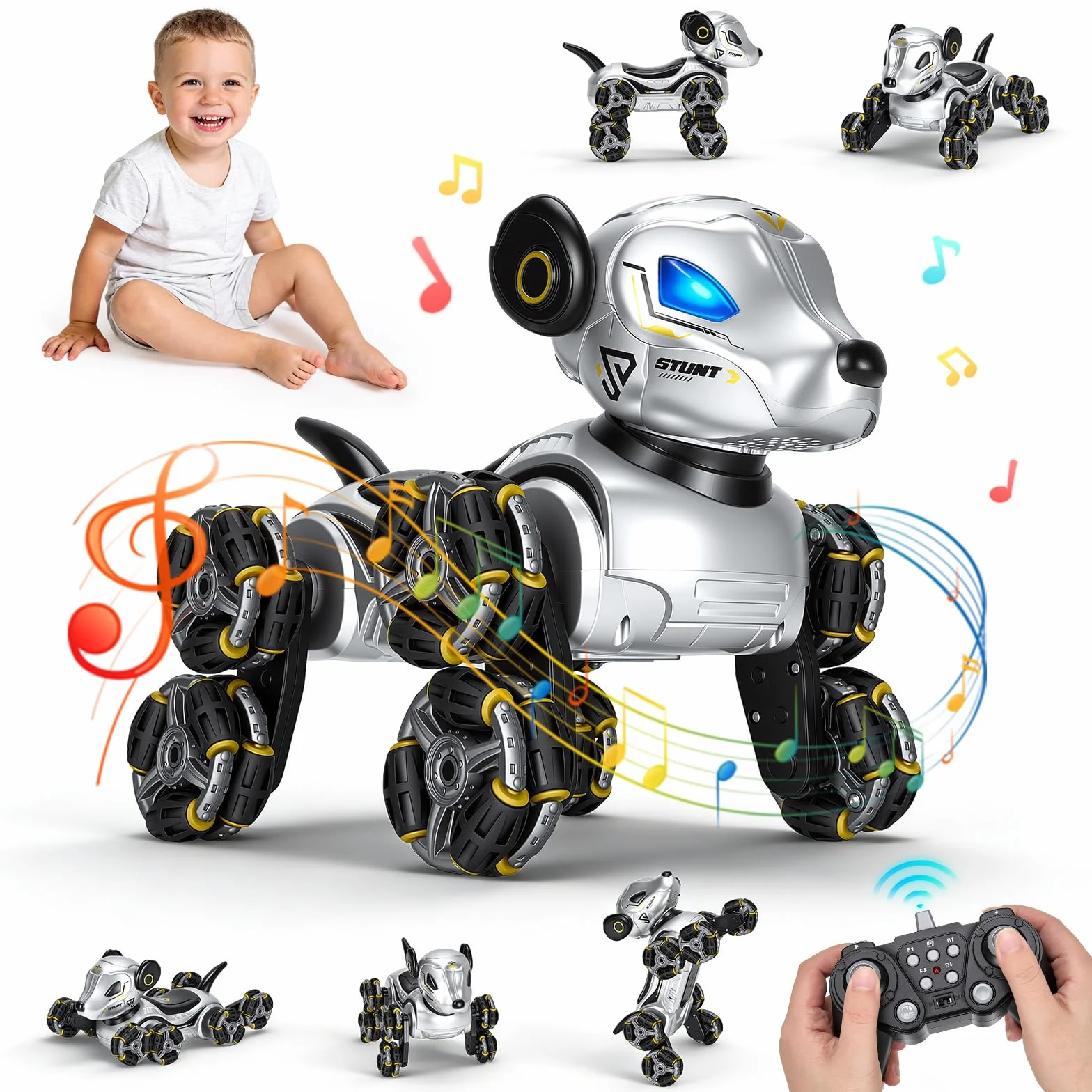 Robot perro RC truco coche juguete