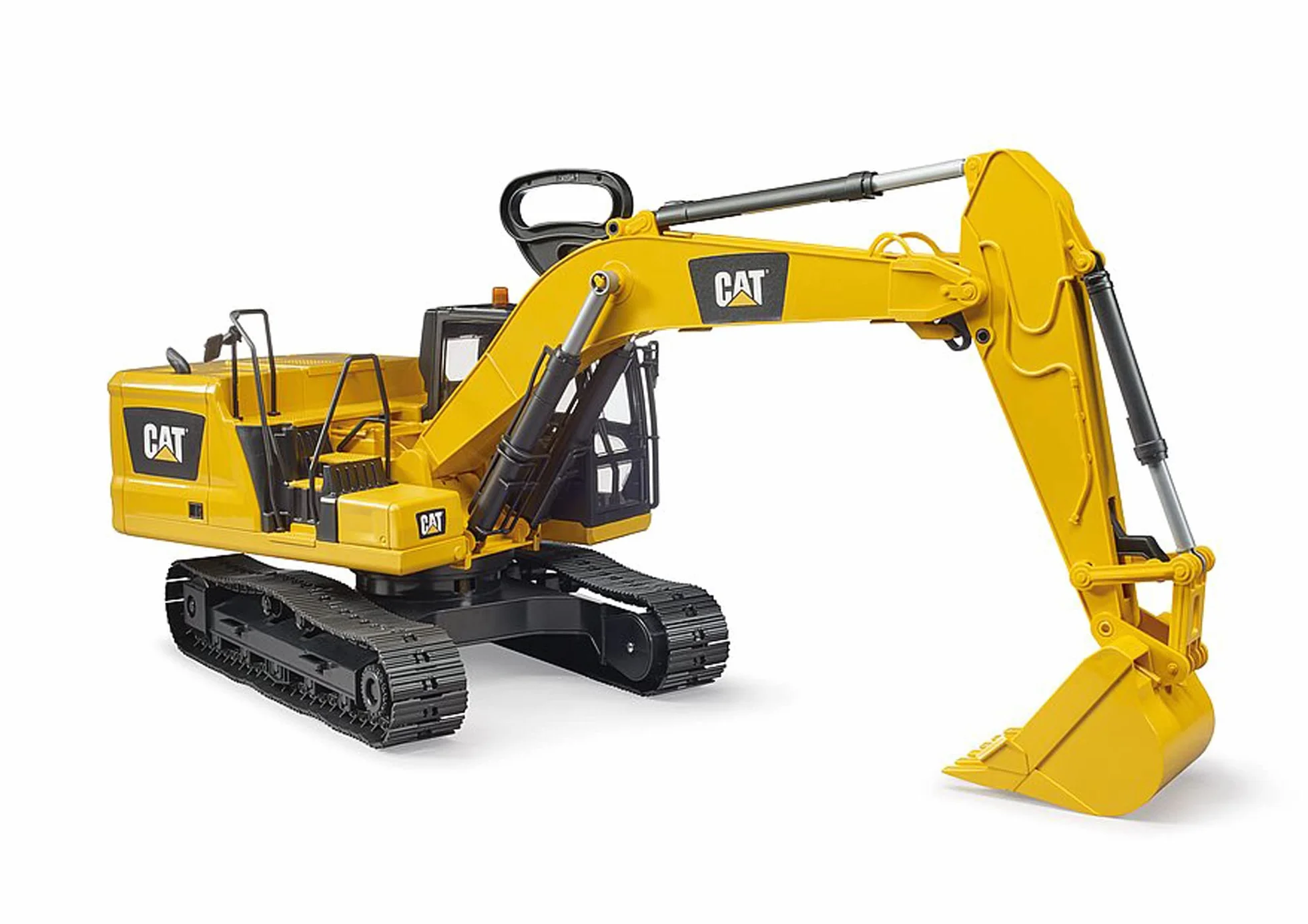 bruder 02483 - Excavadora de cuchara Cat, vehículo para obras, excavadora de cuchara, vehículo