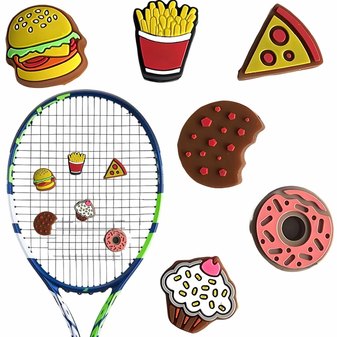 Amortiguadores de Tenis Antivibradores Silicona 6 Piezas Hamburguesa Pastel Papas Fritas