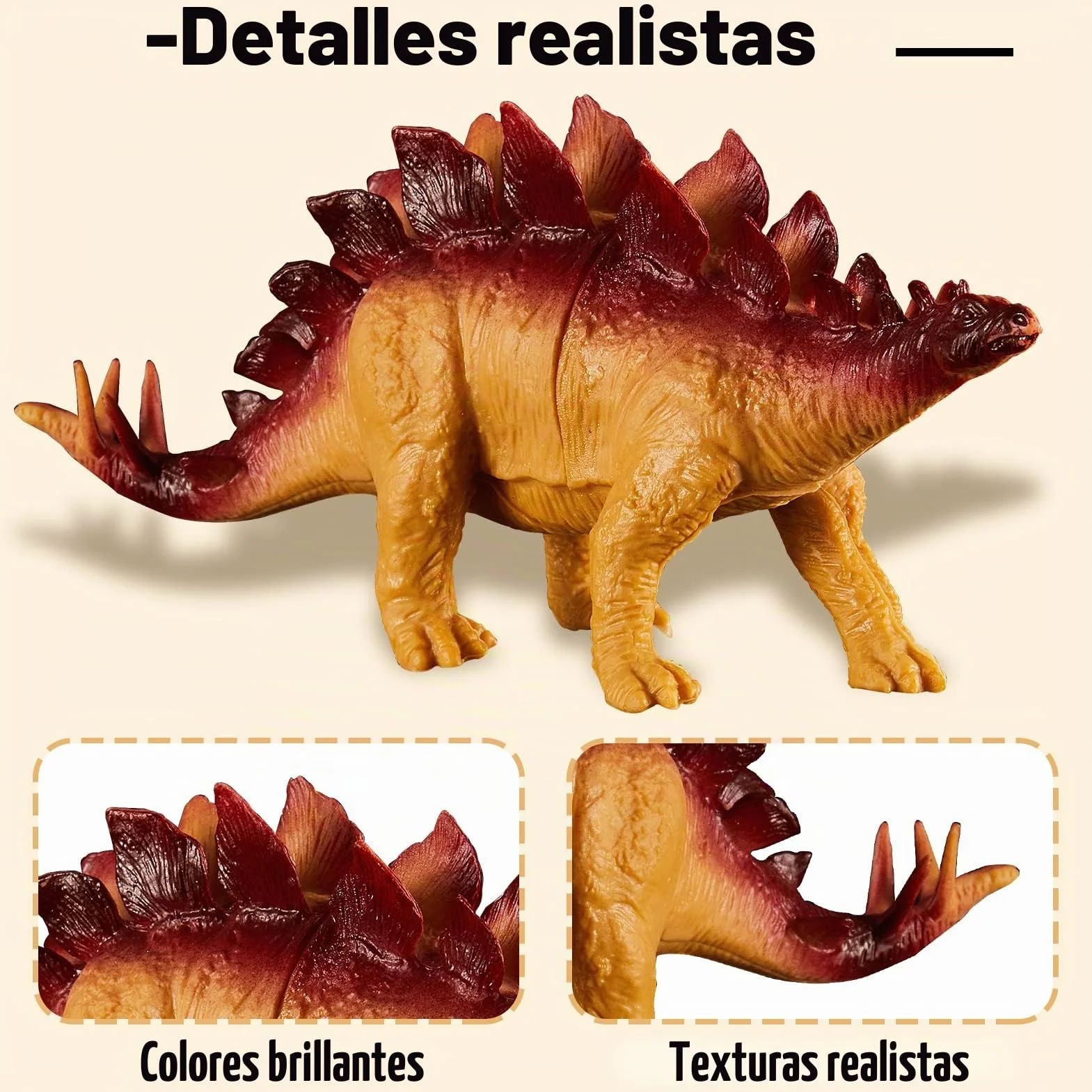 TOEY PLAY Dinosaurios Juguetes Niños 3 Años, 12 Piezas Grandes Figuras Dinosaurios con Tiranosaurio Rex, Educativas Regalo