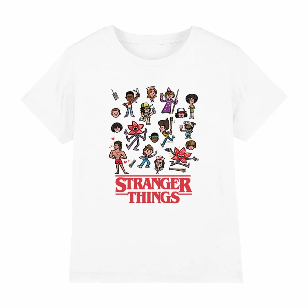 Stranger Things T-Shirt dla Dzieci Biały Rozmiar 9-11