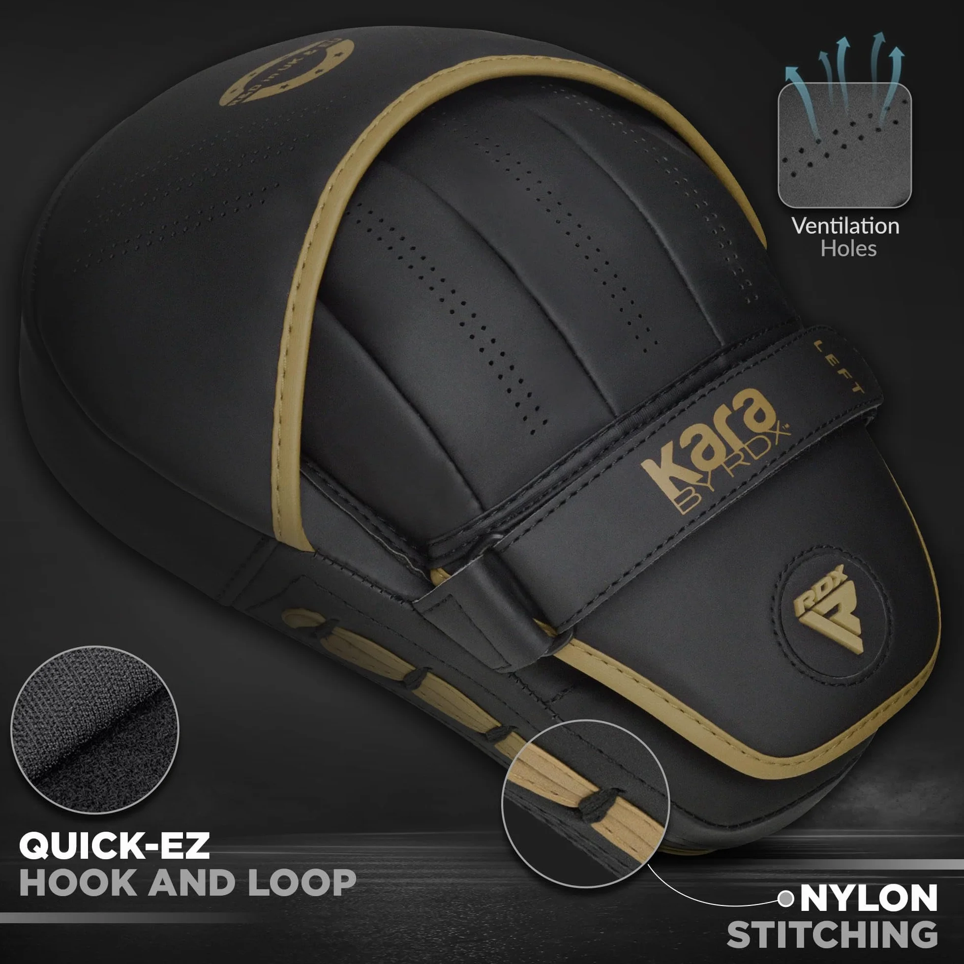 RDX Manoplas de Boxeo Muay Thai MMA Entrenamiento Paos, Maya Hide Cuero Curvadas Boxing Pads