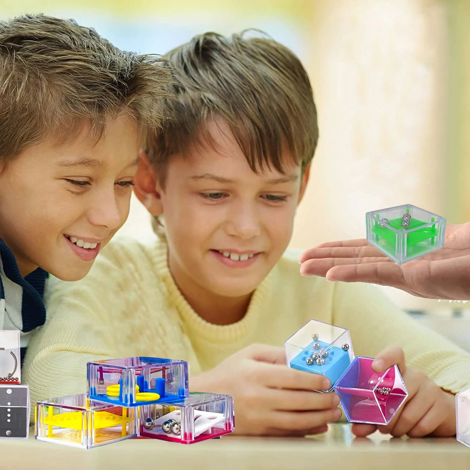 24 Piezas Mini Juegos Rompecabezas 3D, Laberintos Con Niveles Diferentes Para Adultos o Niños, Puzzles Para Regalos
