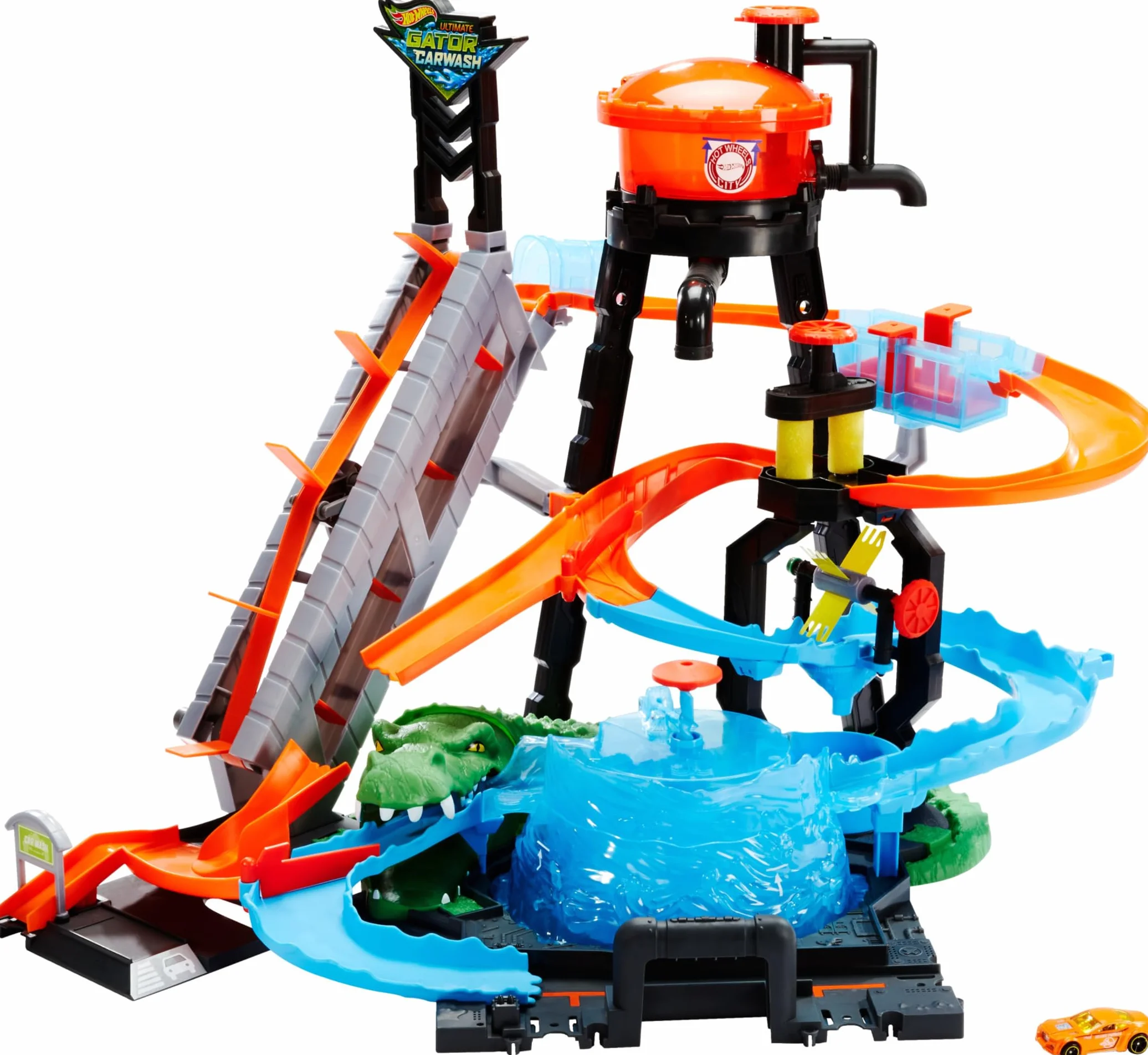Hot Wheels Cocodrilo Destructor, pista de coches de juguete (Mattel FTB67)