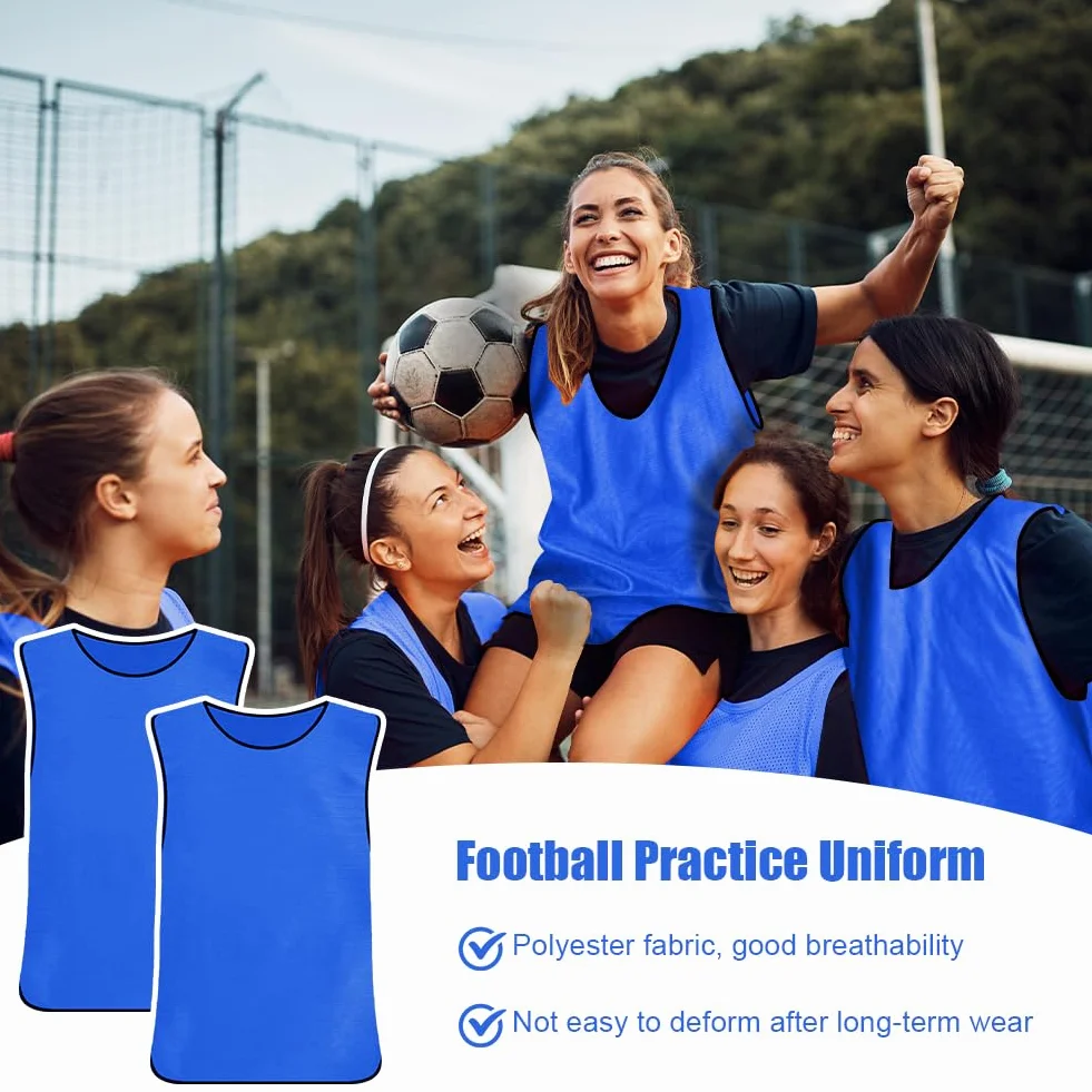 Petos Futbol Brillante 6Pcs Chaleco Entrenamiento Malla Transpirable Niños Adultos