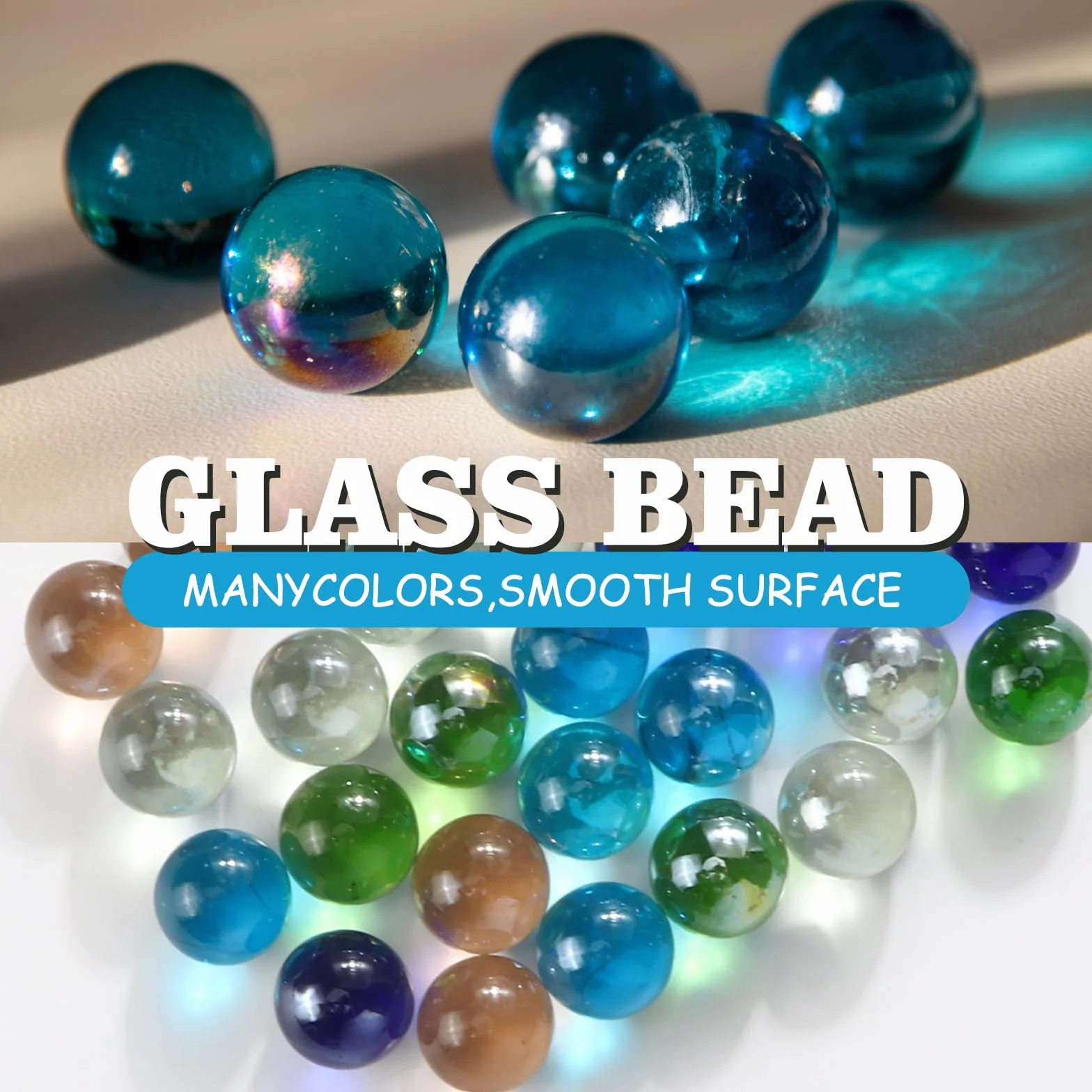 100 Piezas Coloridas Canicas de Cristal, para Juegos de Carreras de Canicas, Bricolaje y Decoración del Hogar