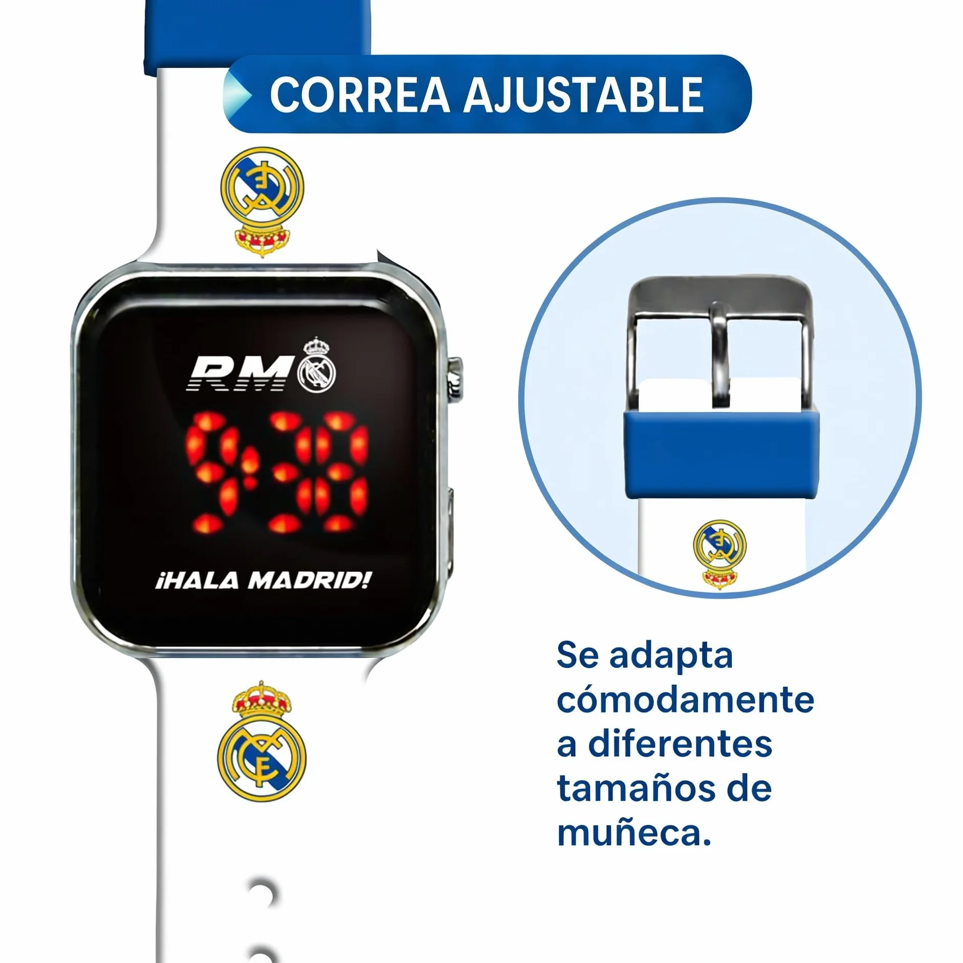 Reloj Digital LED para Niño y Niña con Personajes, Hora, Fecha y Correa Ajustable
