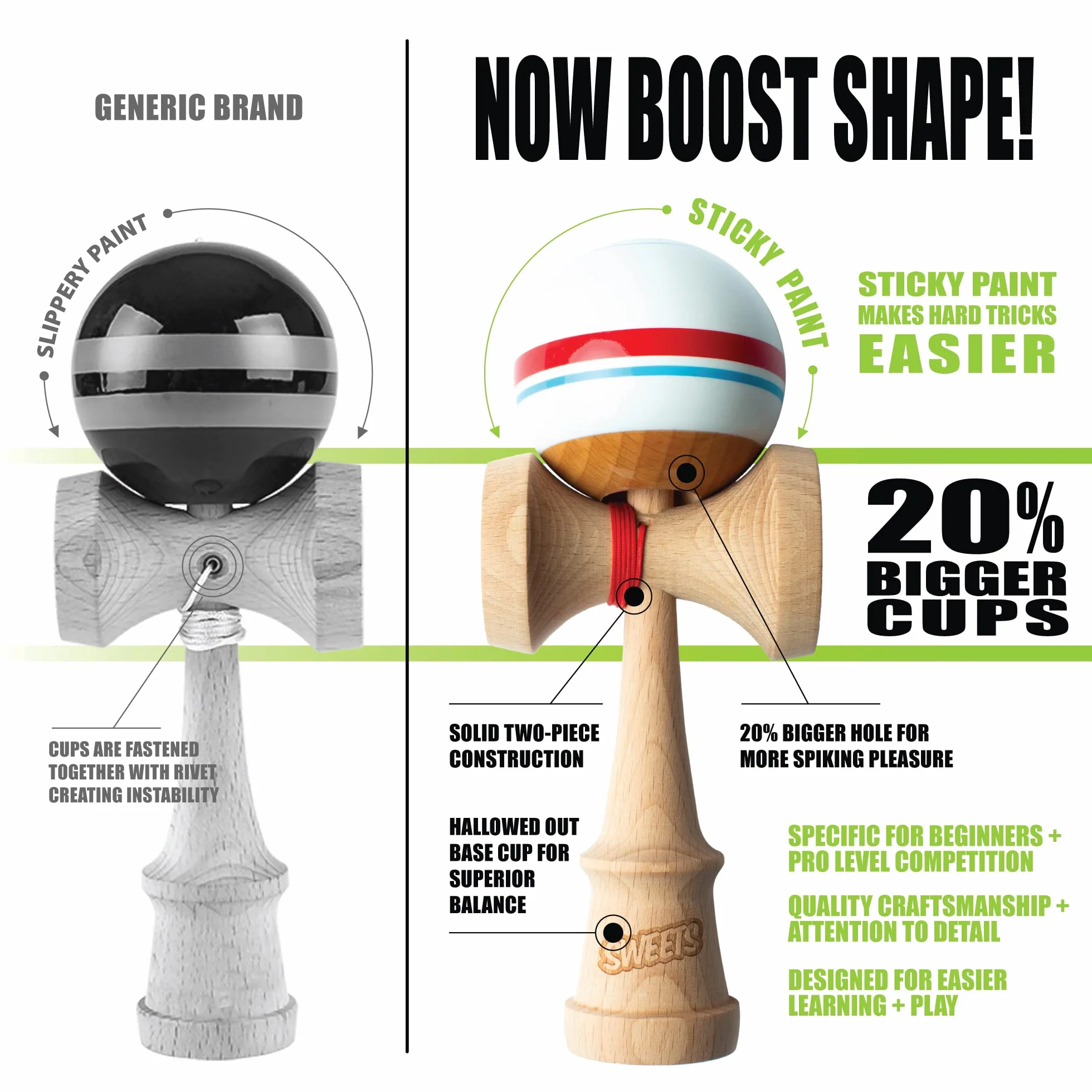 Sweets Prime Sport Stripe Racer Kendama