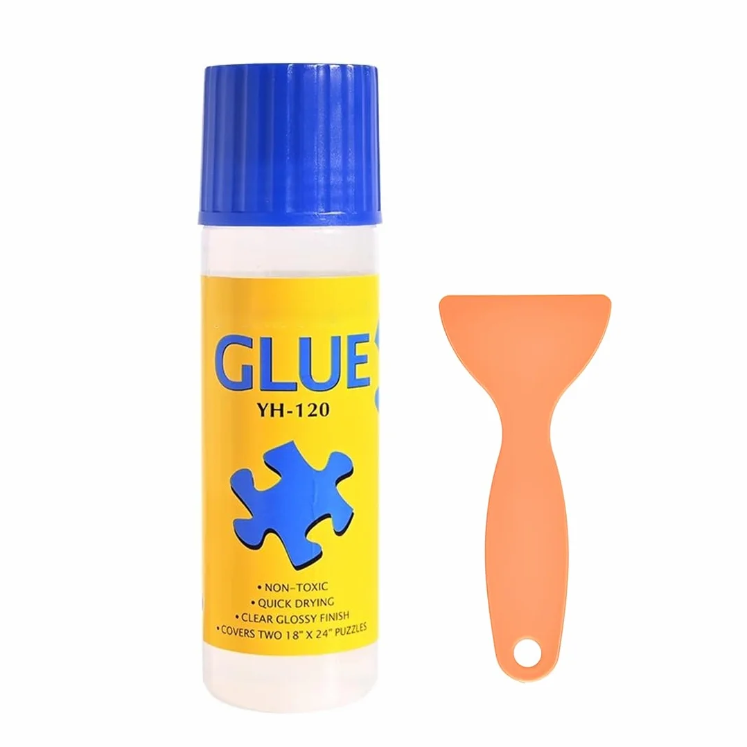GXGM Pegamento transparente para rompecabezas de 120ml para adultos y niños, pegamento para rompecabezas