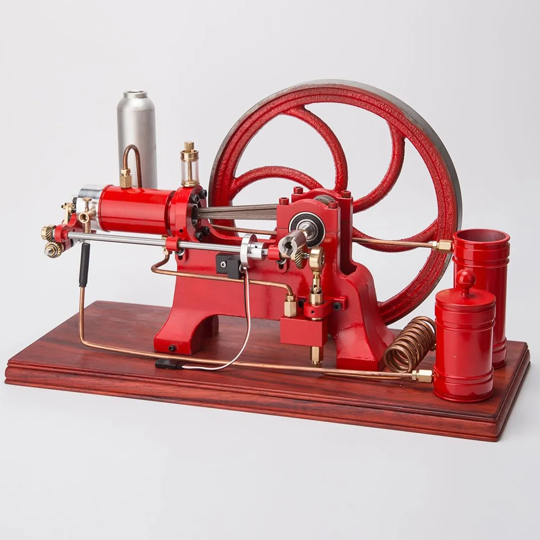 Retro Antiguo Cuatro Niveles Refrigerado por Agua Estacionario Horizontal Motor de Gasolina Modelo Regalo Para Los Amantes De Los Motores Antiguos Y Coleccionistas