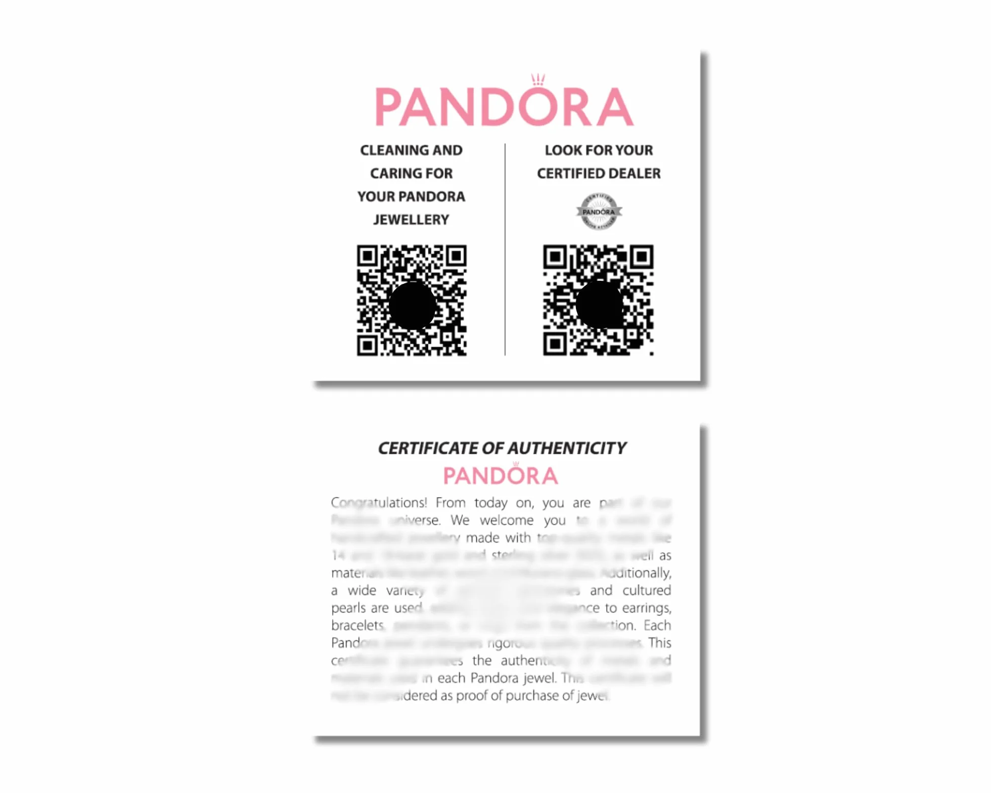 PANDORA Set de Embalaje Ecológico Premium (Bolsa, Caja de Joyería y Certificado de Autenticidad) (1)