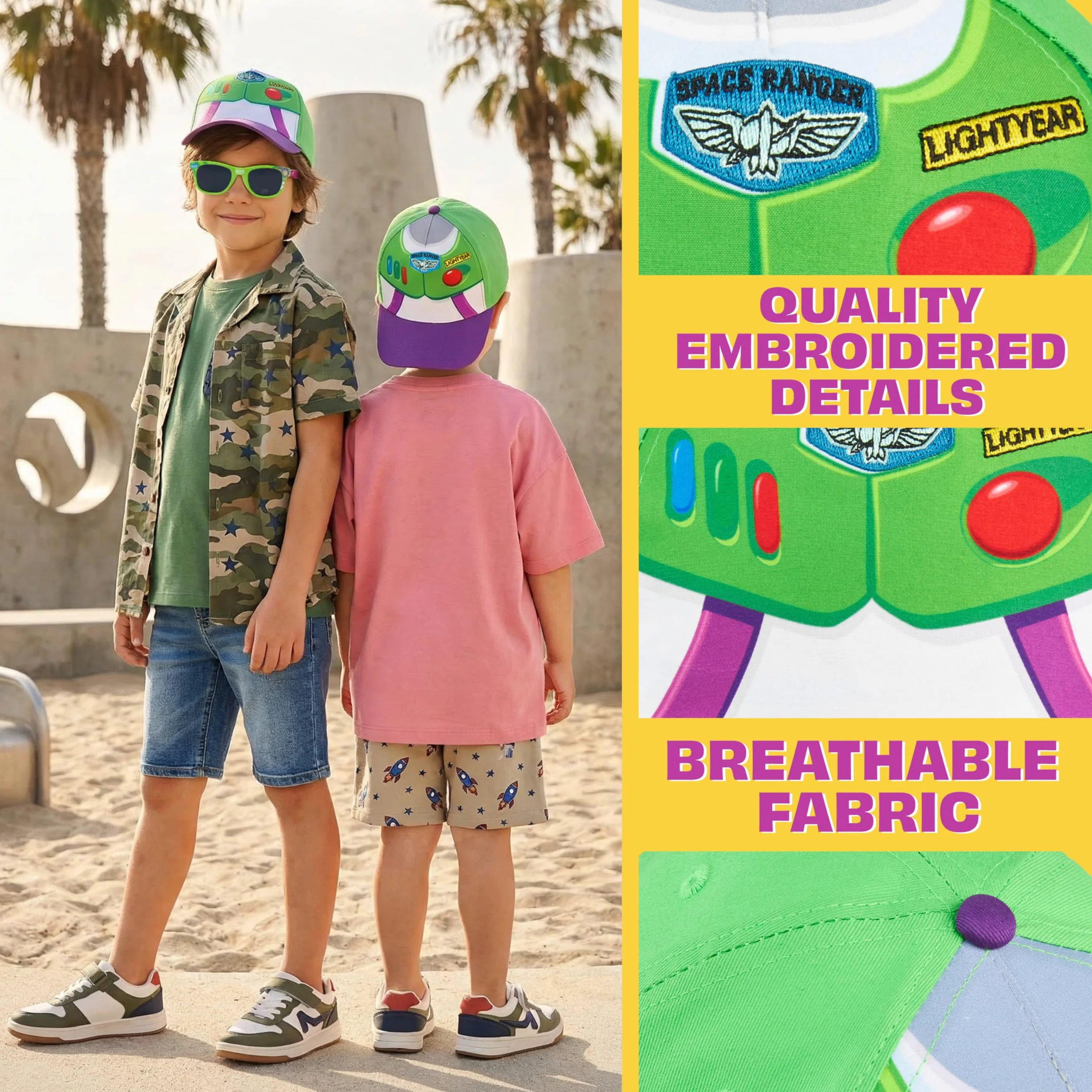 Disney Toy Story Sonic The Hedgehog Set Gorra y Gafas de Sol Niño, Protección UV400, Regalo Verano