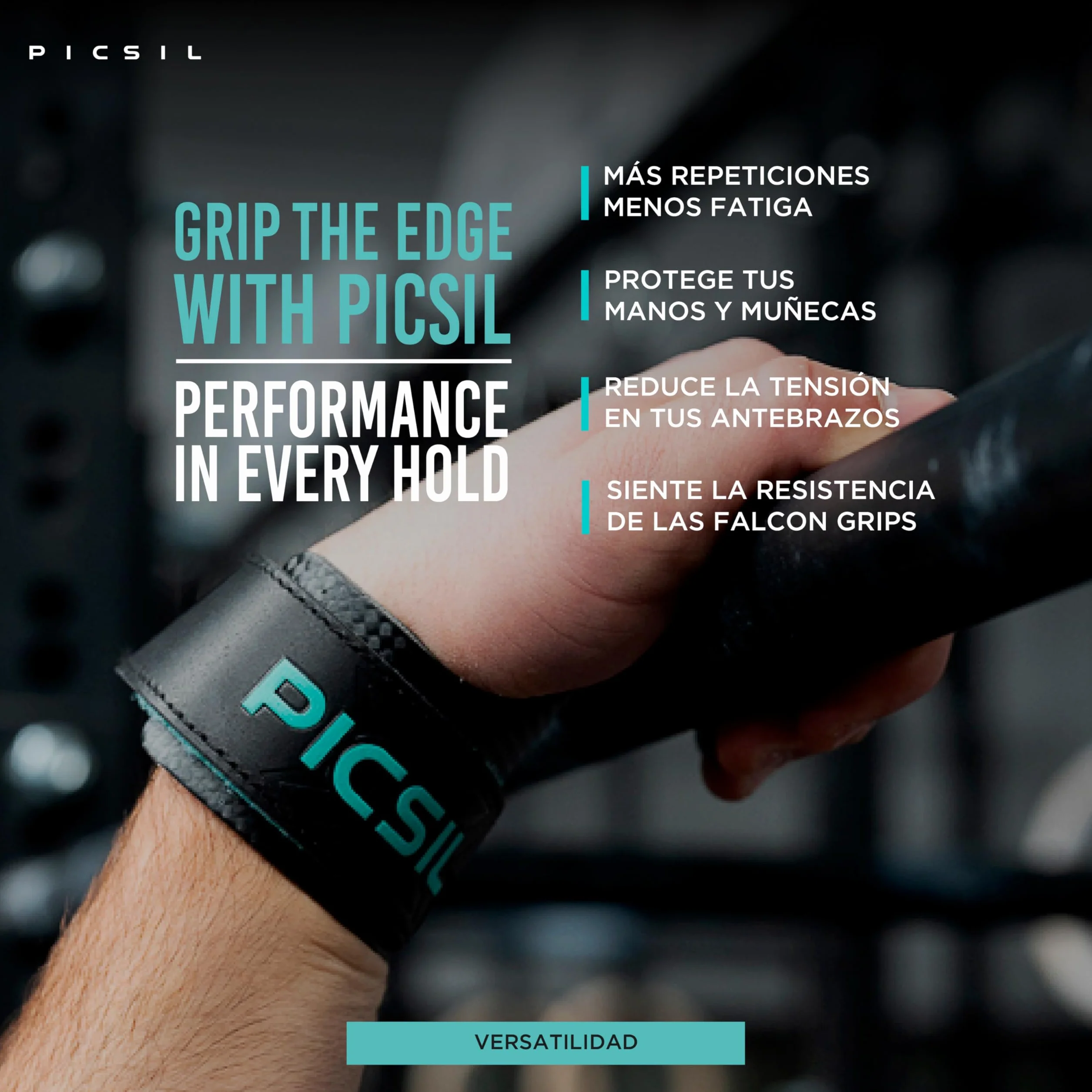 PICSIL Calleras Falcon Grips Fibra de Carbono 2.7 mm Doble Capa para Cross Training Gimnasio