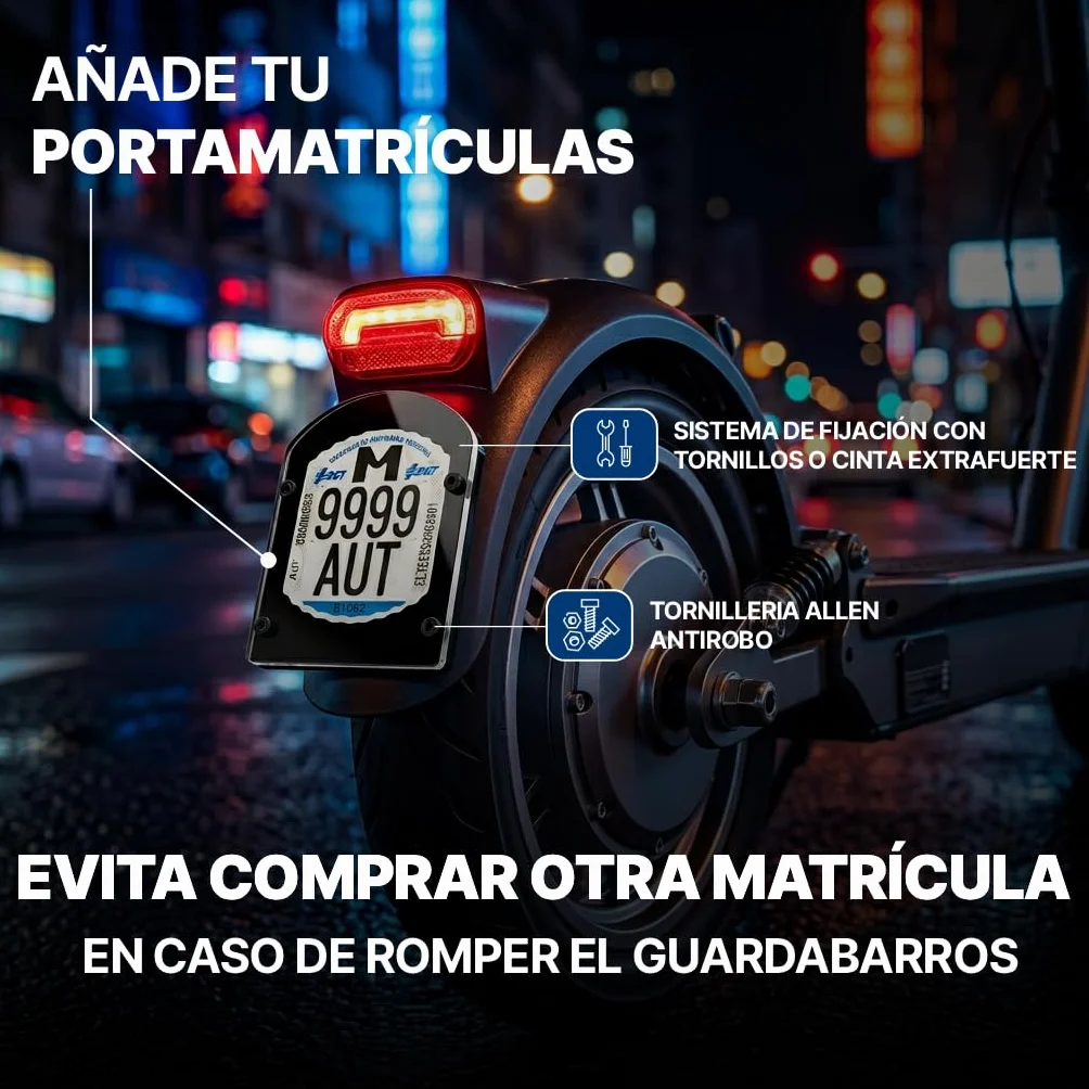 Matrícula Patinete Eléctrico VMP Homologada DGT – Placa Identificativa Vehículo Movilidad Personal Obligatoria 2026