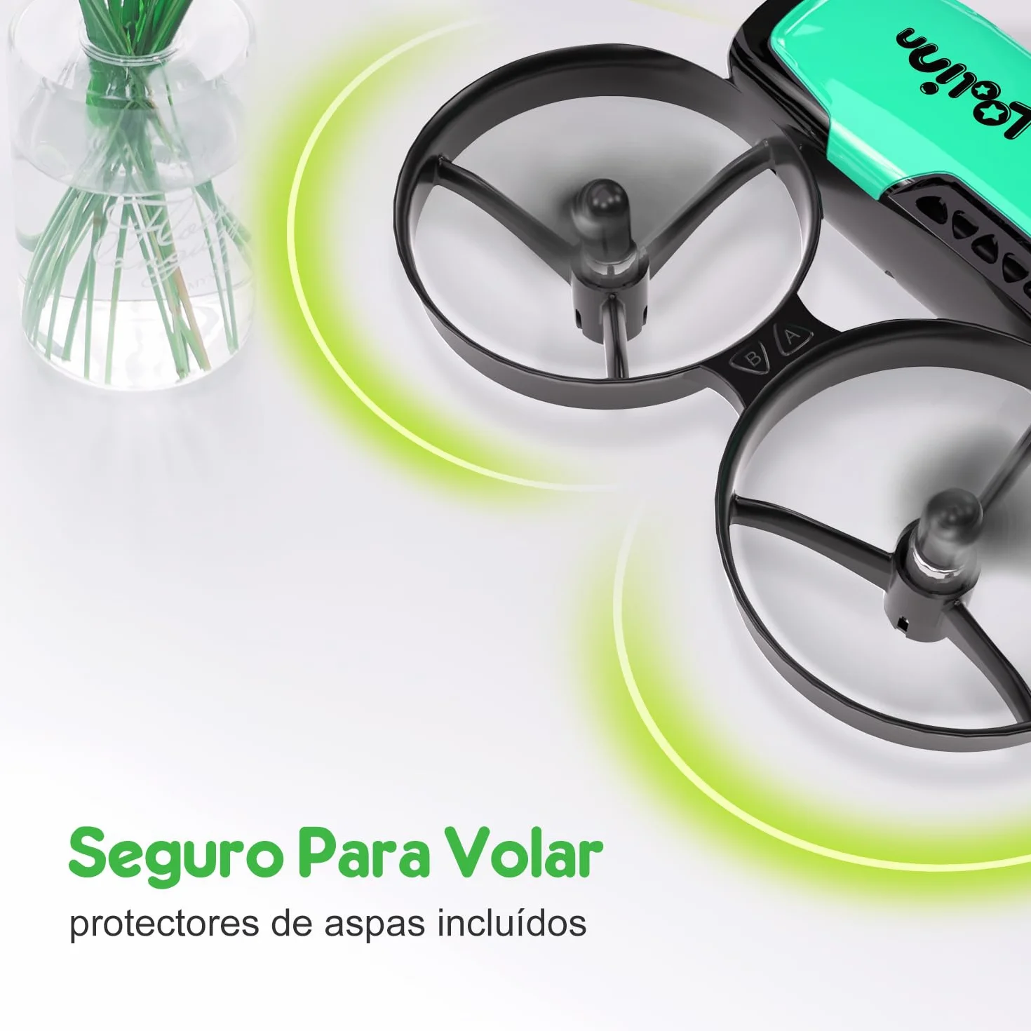 Loolinn | Drones para Niños con Camara Ajustable (8+), Mini Dron con Fotos y Videos, Incluye Dos Baterias, Seguro Para Volar, Fácil De Volar, Certificación Aprobada C0 (Idea para Regalo)