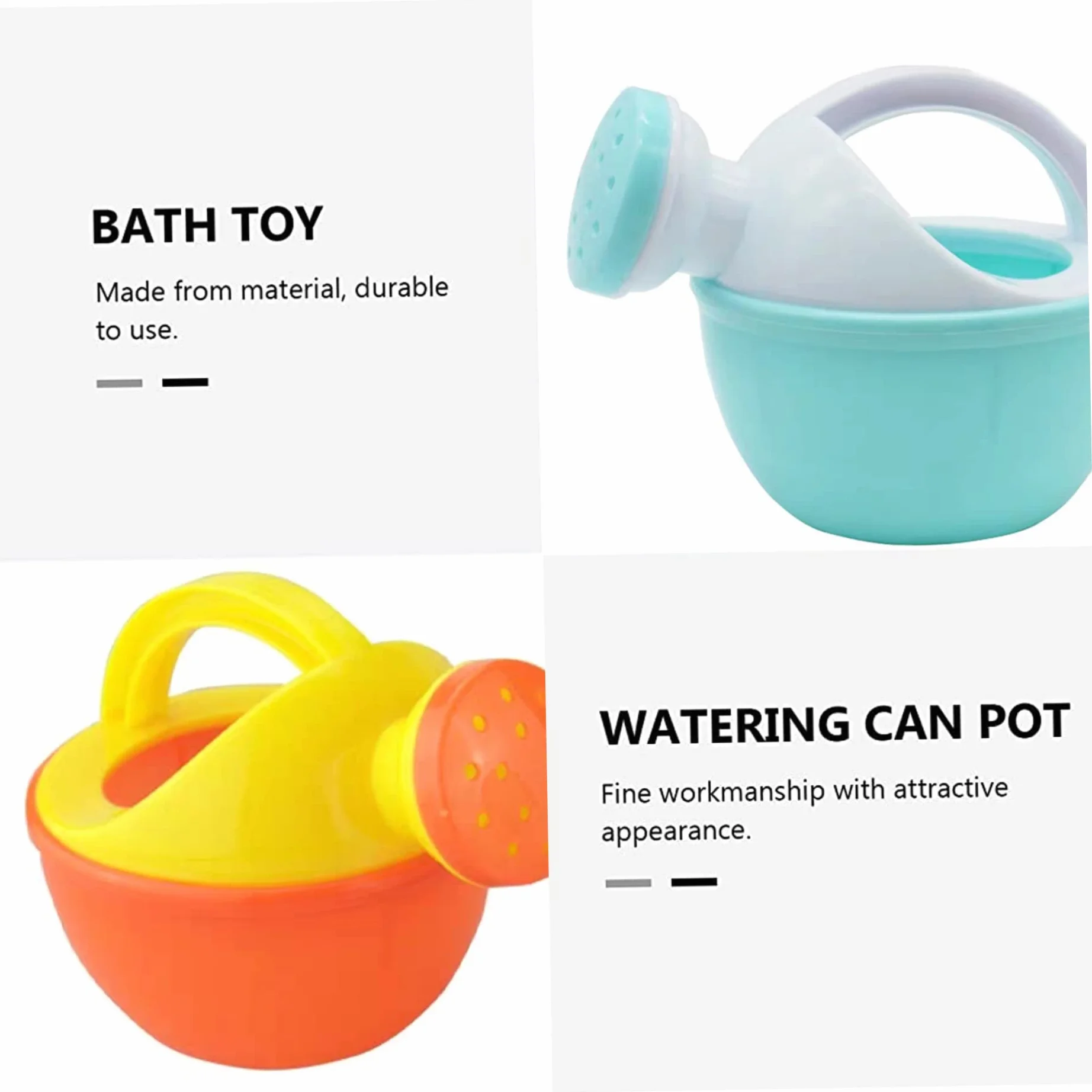 Regadera de Playa para niños pequeños, regaderas para niños, 2 Piezas de Juguete de plástico, Juguetes de baño Divertidos, jardinería educativa para (Color Aleatorio) para Uso Diario
