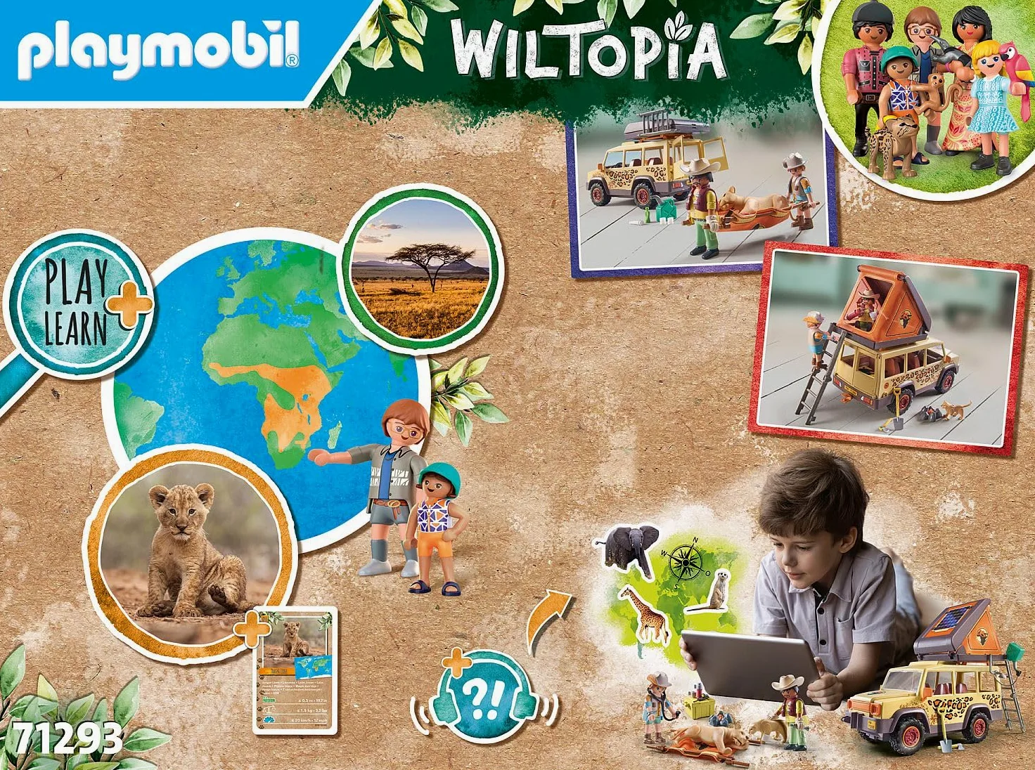 PLAYMOBIL Wiltopia Vehículo Todoterreno con Leones