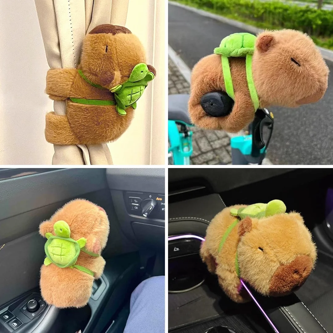 Pulsera Capybara Slap Snap de Peluche con Mochila Tortuga Regalo Niñas Niños