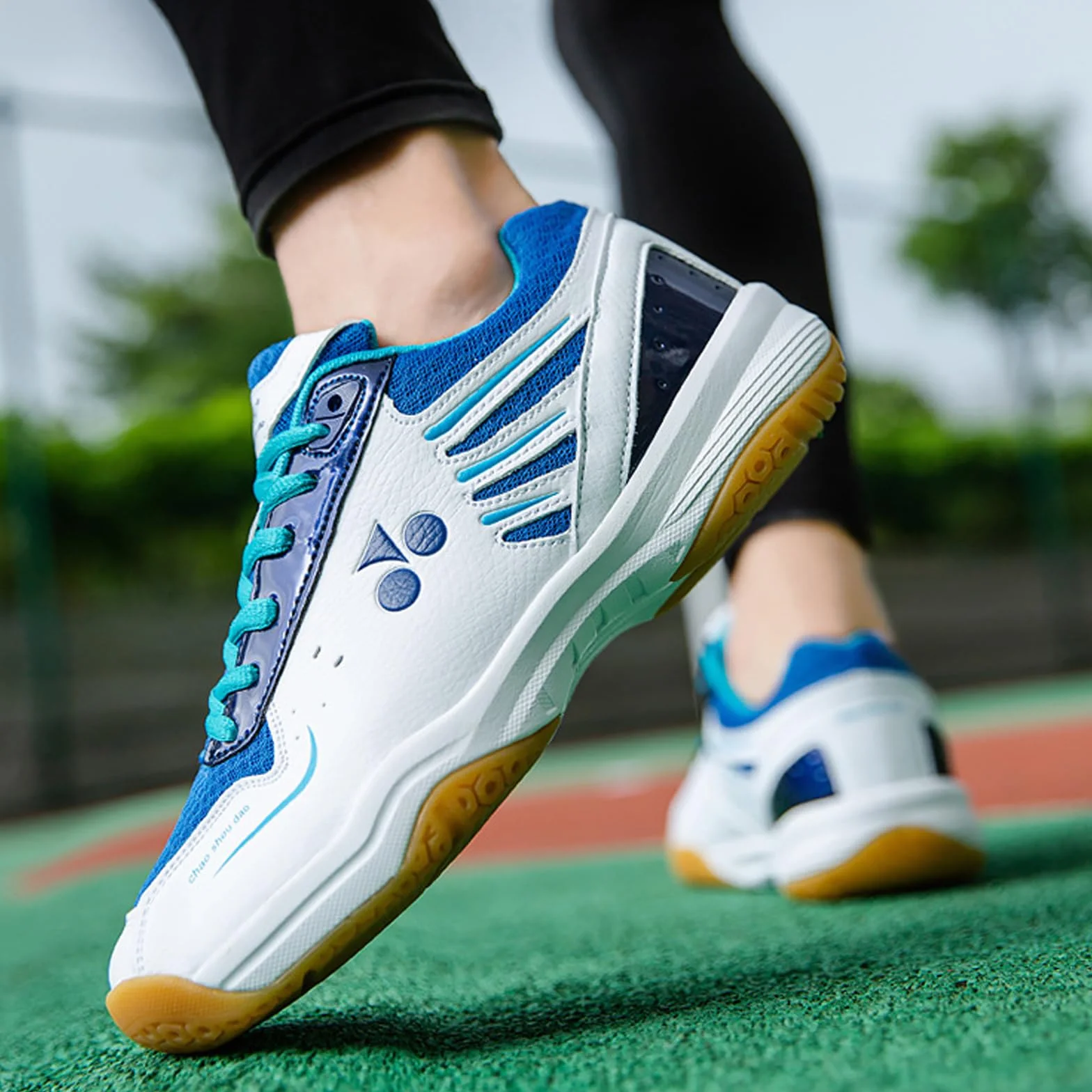 Zapatillas de Tenis de Mesa y Bádminton Ligeras Transpirables Antideslizantes