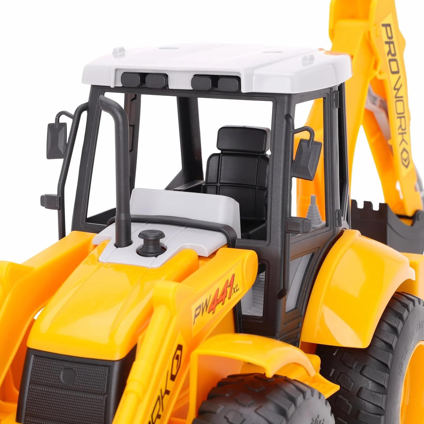 Toyland® 72cm (28") Juguete retroexcavadora Grande – Camión Excavadora de construcción con Cargador Frontal móvil y Brazo de Excavadora Trasero – niños Mayores de 3 años