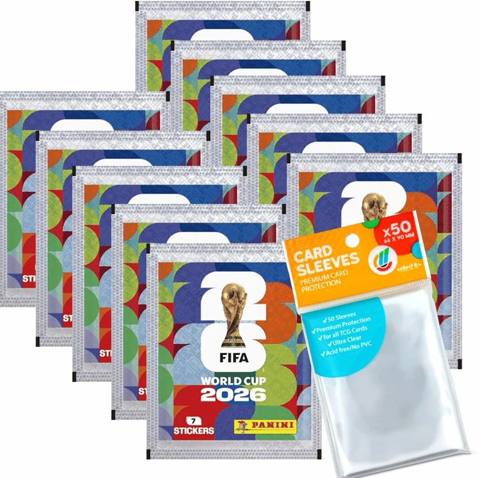 Copa del Mundo 2026 - 10 sobres + fundas exclusivas Collect-it (lote de marca propia)