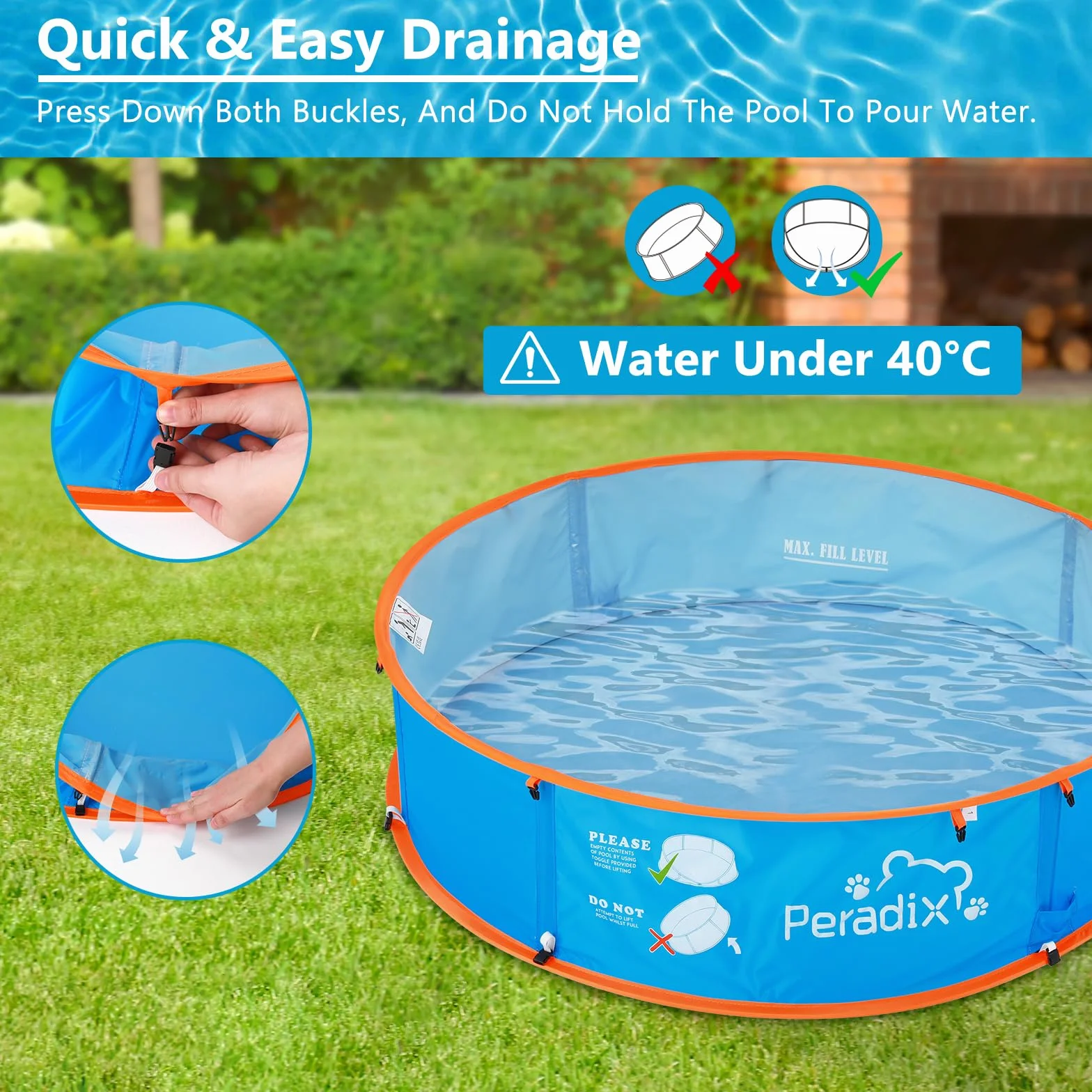 Peradix 4 en 1 Tienda para Bebés Piscina De Bolas Emergente, Tienda De Juegos Portátil para Niños Piscina para Bolas Tienda De Protección Solar Piscina Infantil para Bebés Al Aire Libre Interior, Bule