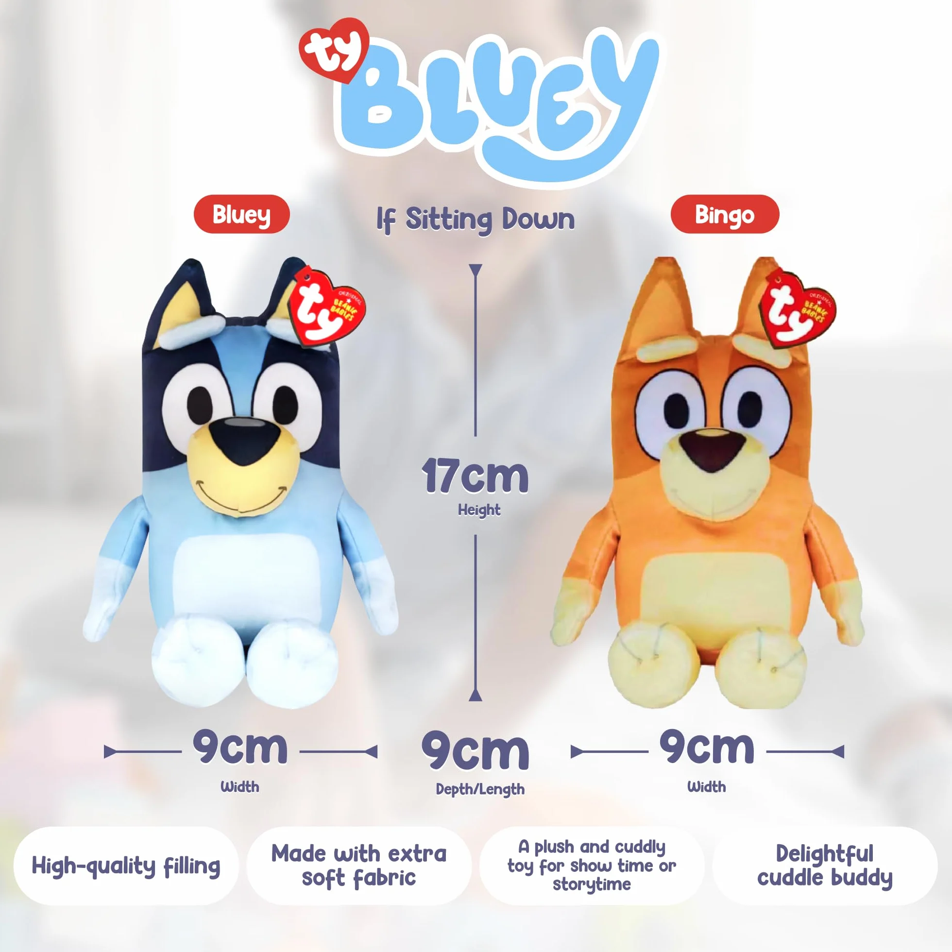 Ty Beanie Babies BLUEY El Personaje del Programa de televisión BLUEY