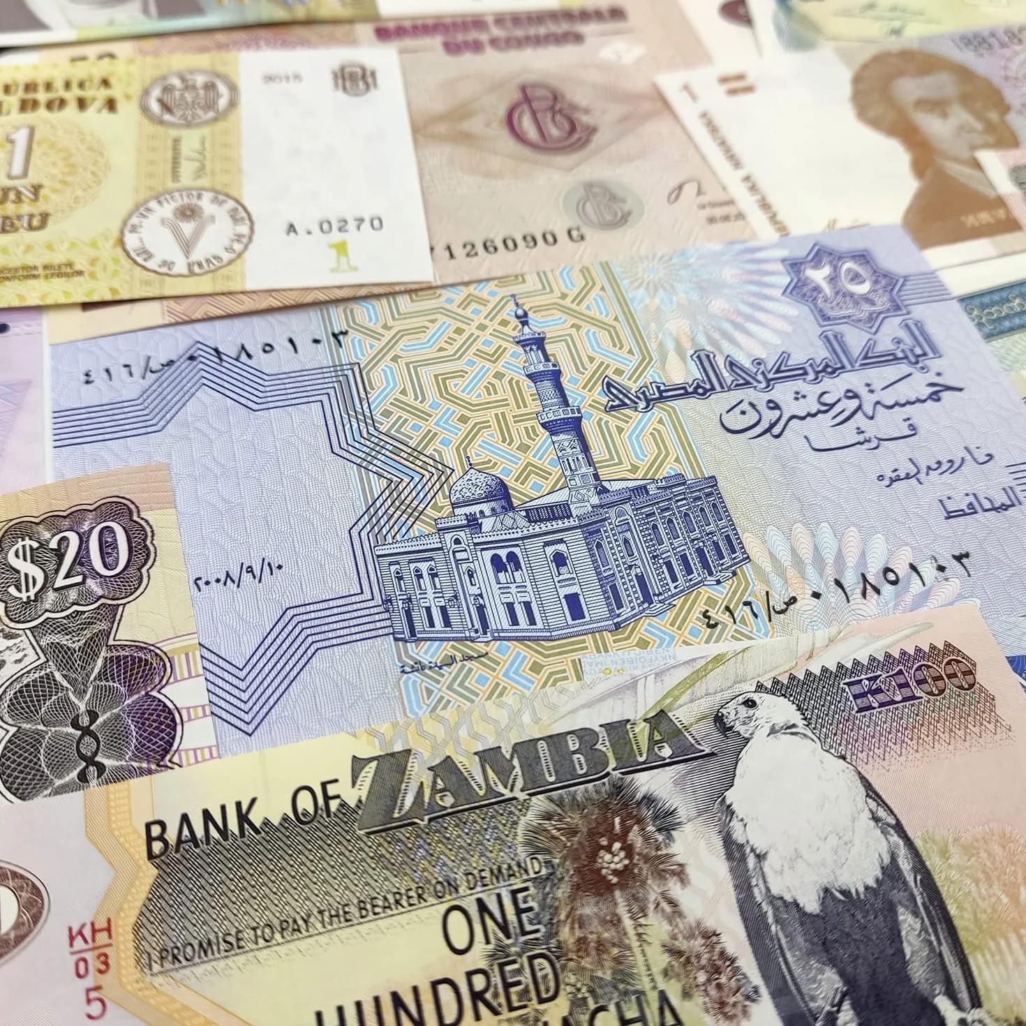 IMPACTO COLECCIONABLES | Colección de 25 Billetes Auténticos de 25 Países Diferentes - Sin Repeticiones, Desmonetizados y Originales | Ideal para Coleccionistas, Incluye Certificado de Autenticidad