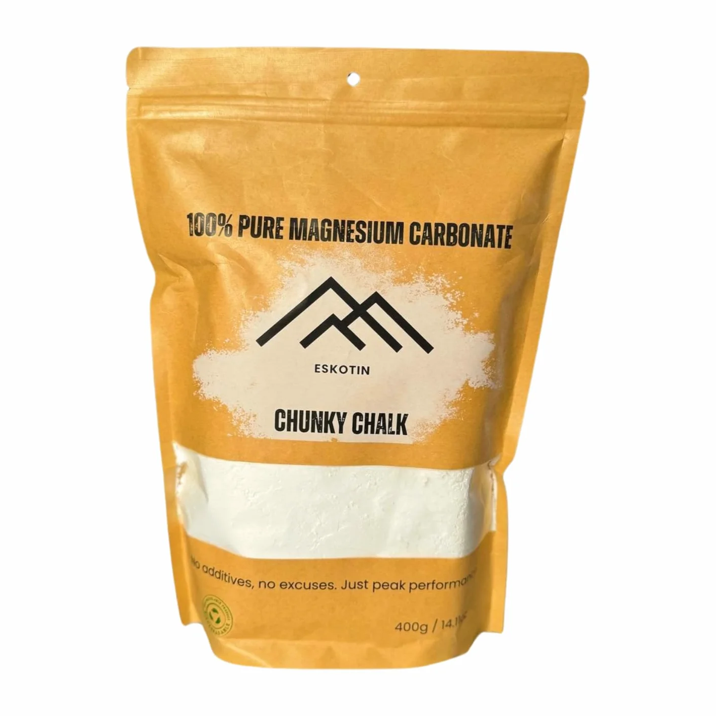 Magnesio para Escalada 400g Chunky Chalk Carbonato de Magnesio Puro Máximo Agarre