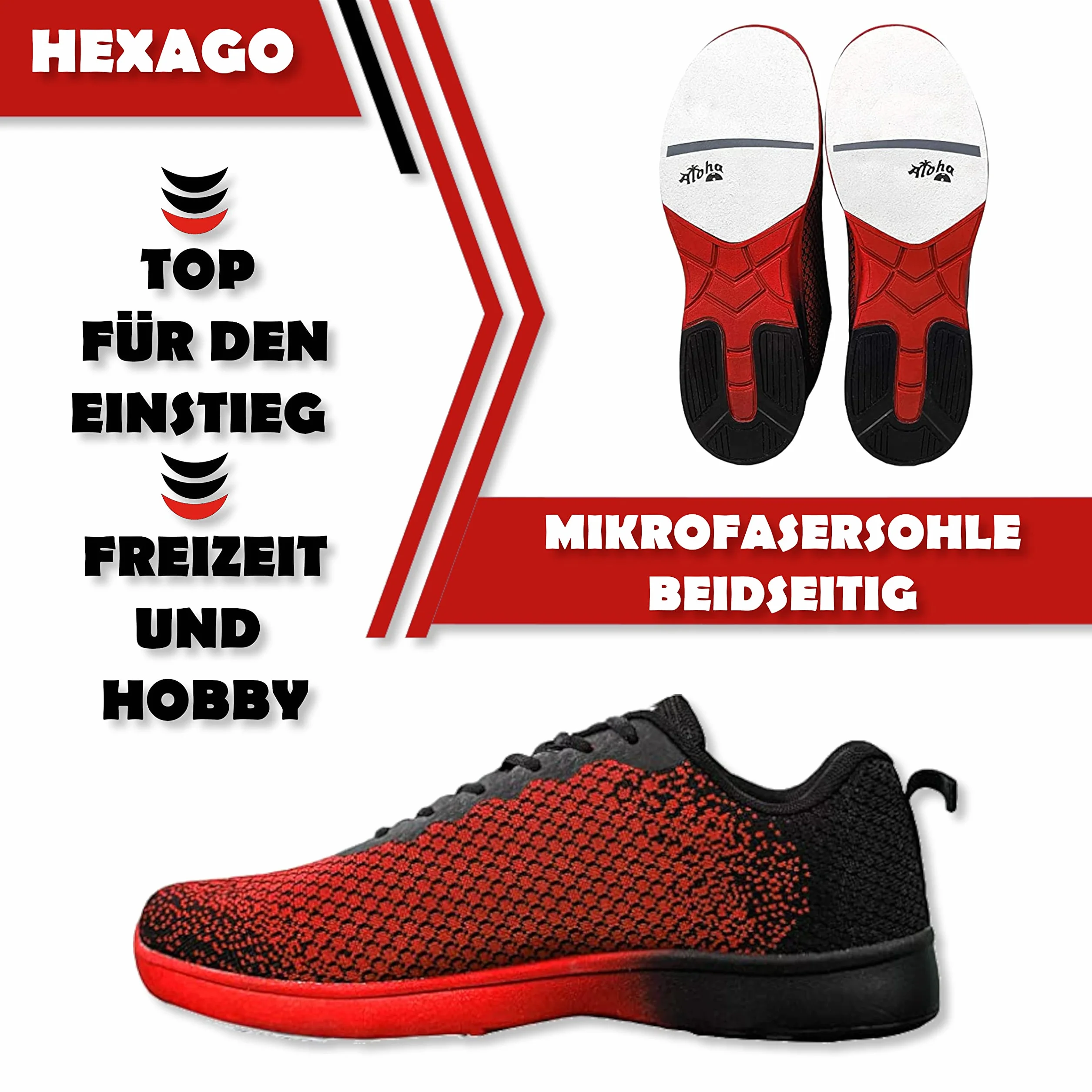 Aloha HexaGo Zapatos de bolos unisex para diestros y zurdos