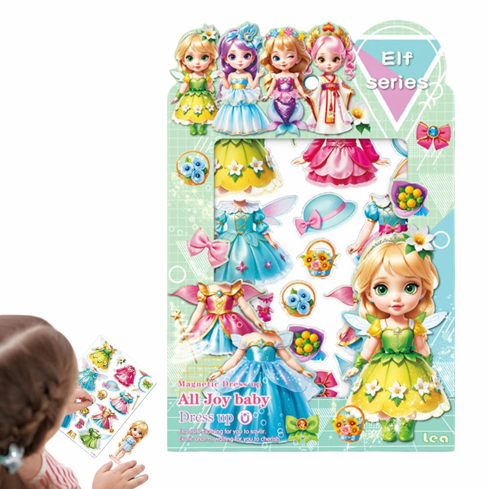 Princesa magnética para Vestir, muñecas de Papel para Vestir - Vestido de Disfraz con Recortes de muñecas de Papel con imán - Rompecabezas de Ropa con imán, muñeca Creativa para Vestir para