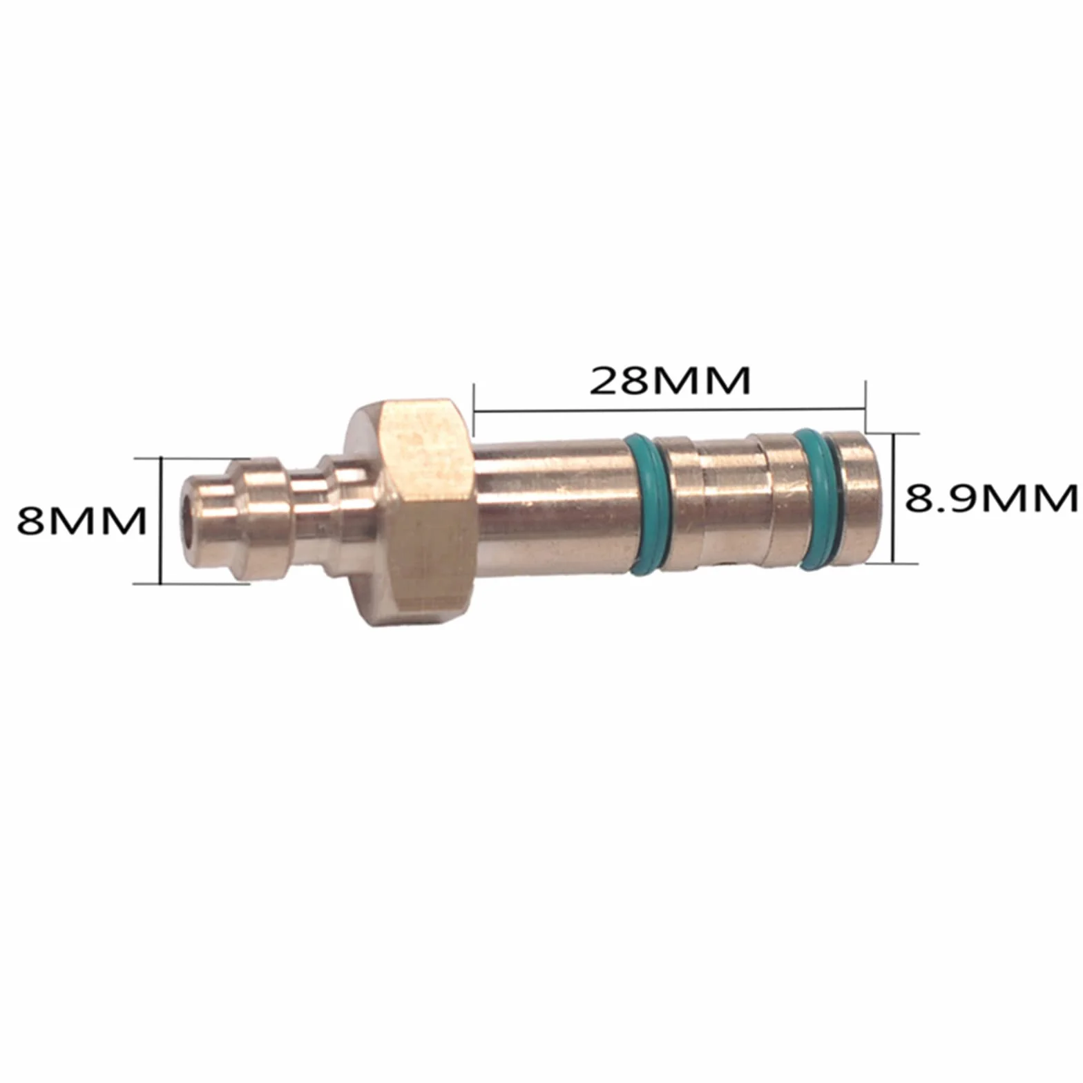 TUXING PCP Paintball Sonda de Relleno 8-8.9mm Adaptador de Repuesto Desconexión Rápida Latón Vástago Recto