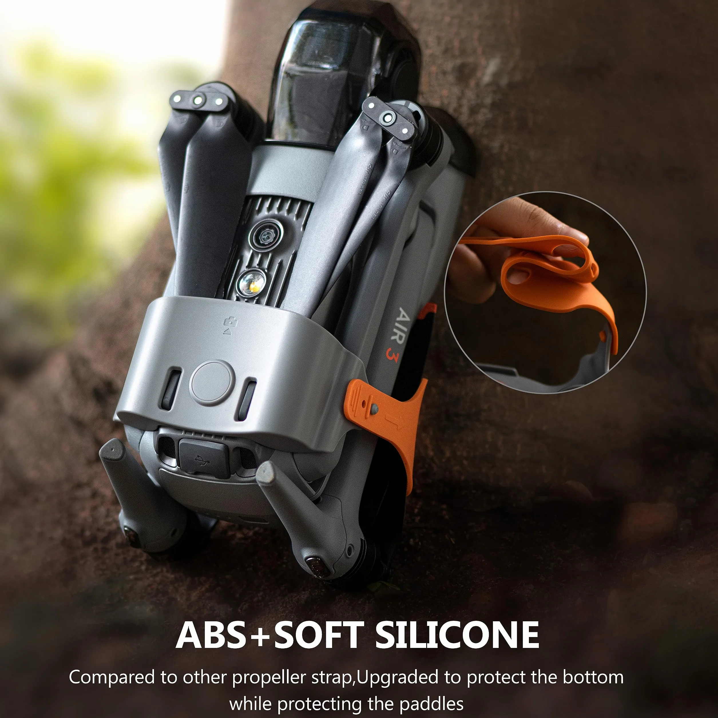 STARTRC Protección para accesorios DJI Air 3S/Air 3, fijador y soporte de hélice, protector actualizado (naranja)